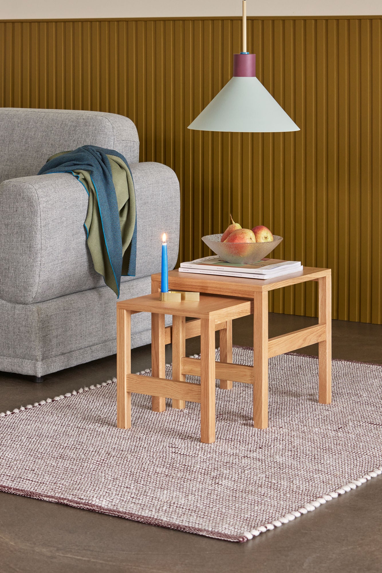 Hübsch Crayon Pendelleuchte Blau