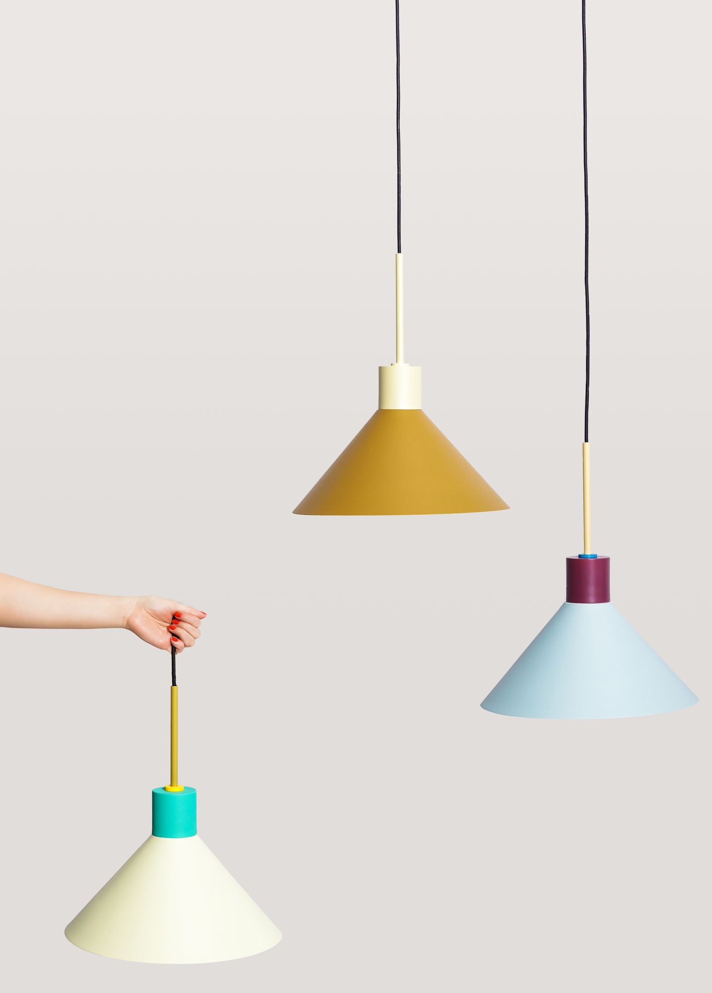 Hübsch Crayon Pendelleuchte Blau