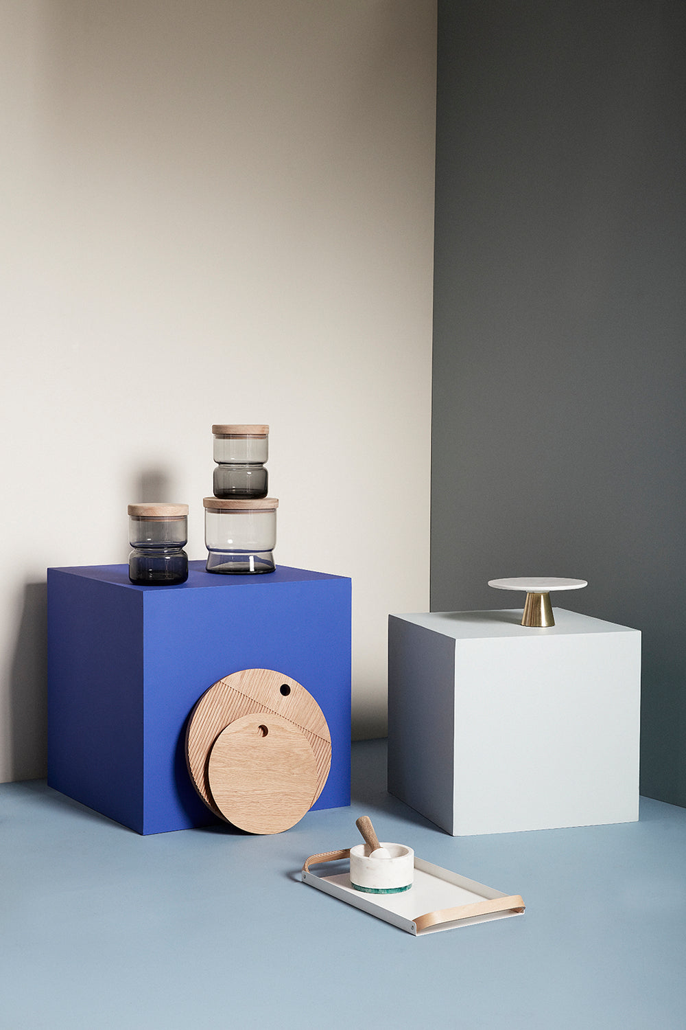 Monarch Schneidebretter rund, natur (2er-Set) – ø33xh2, ø40xh2cm