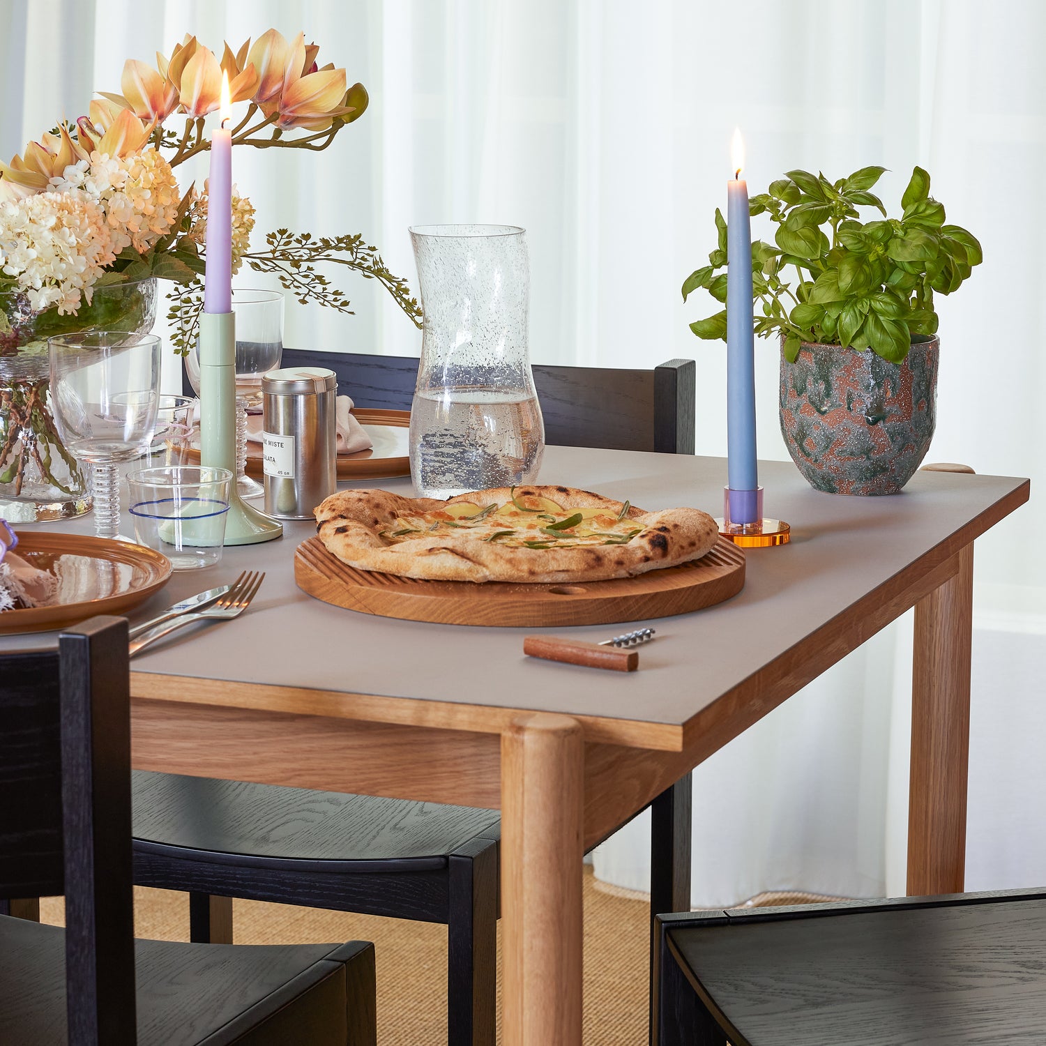 Monarch Schneidebretter rund, natur (2er-Set) – ø33xh2, ø40xh2cm