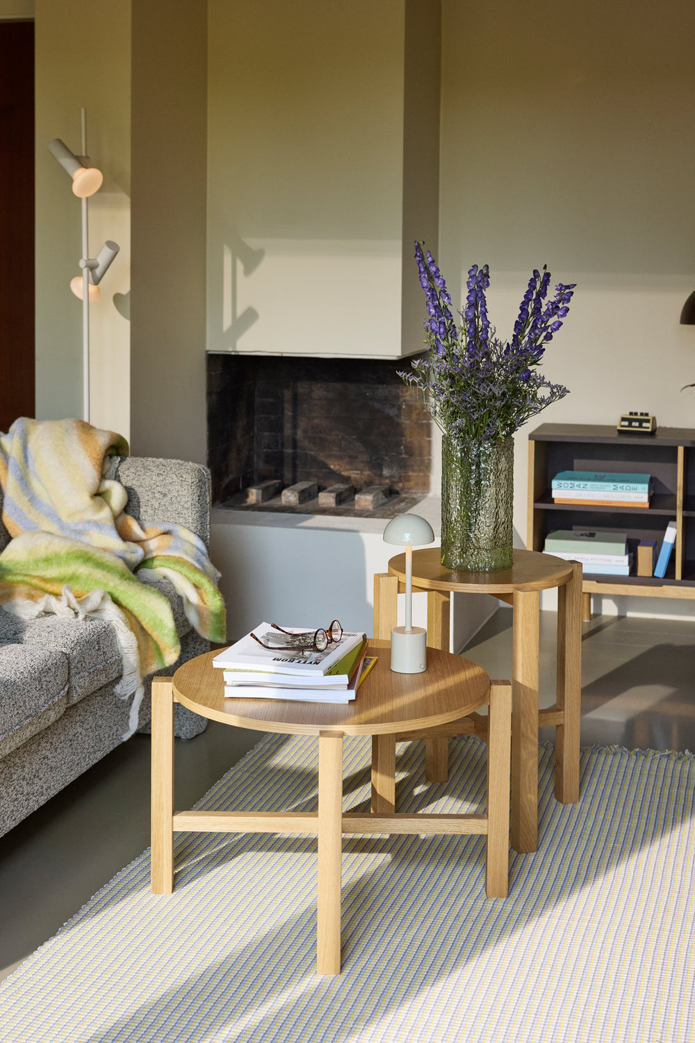 Four Couchtisch Natural (2er-Set) – ø68xh42cm, ø48xh55cm