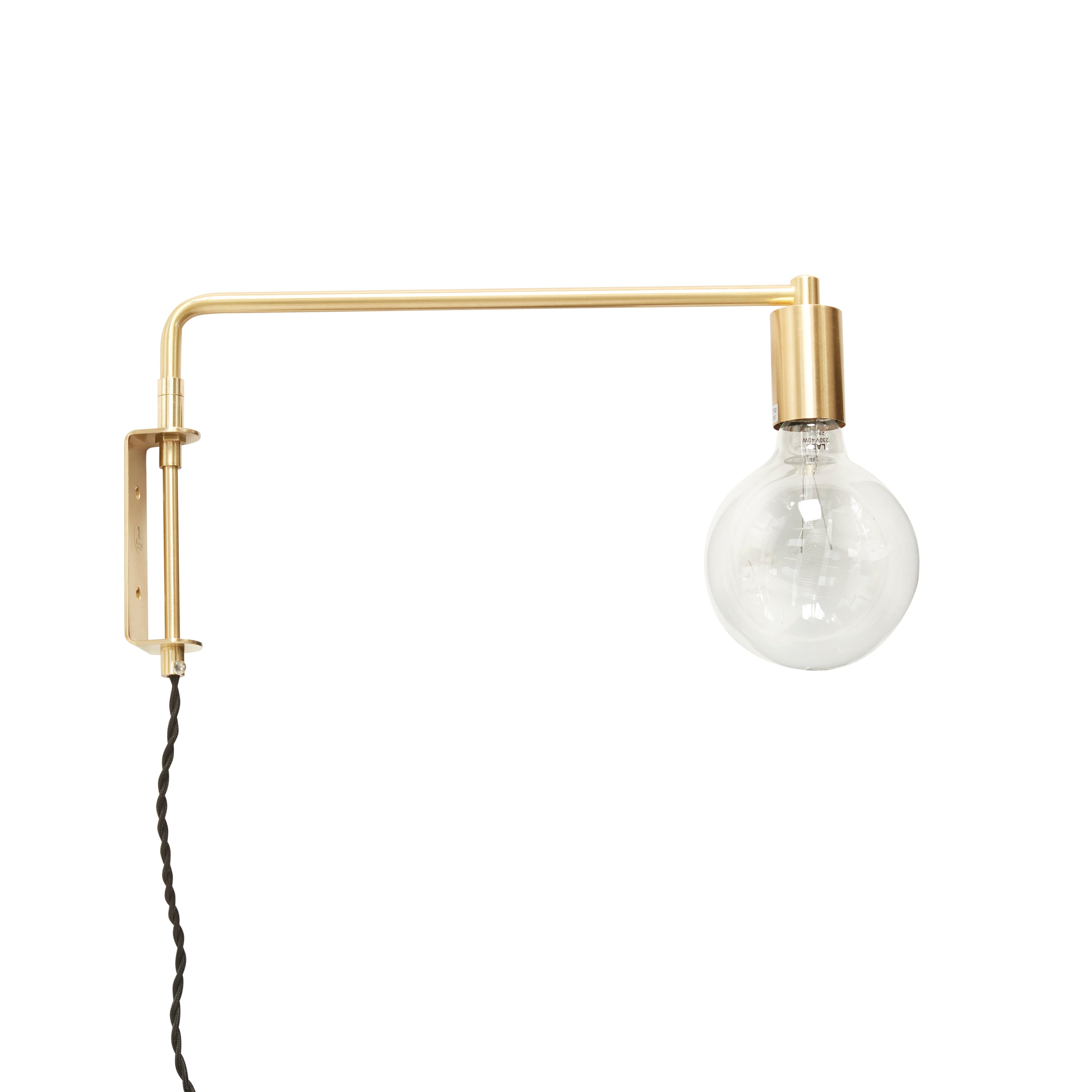 Pyke Wall Lampe Messing gefärbt - 41x5xh24cm, E27/40W/LED 4