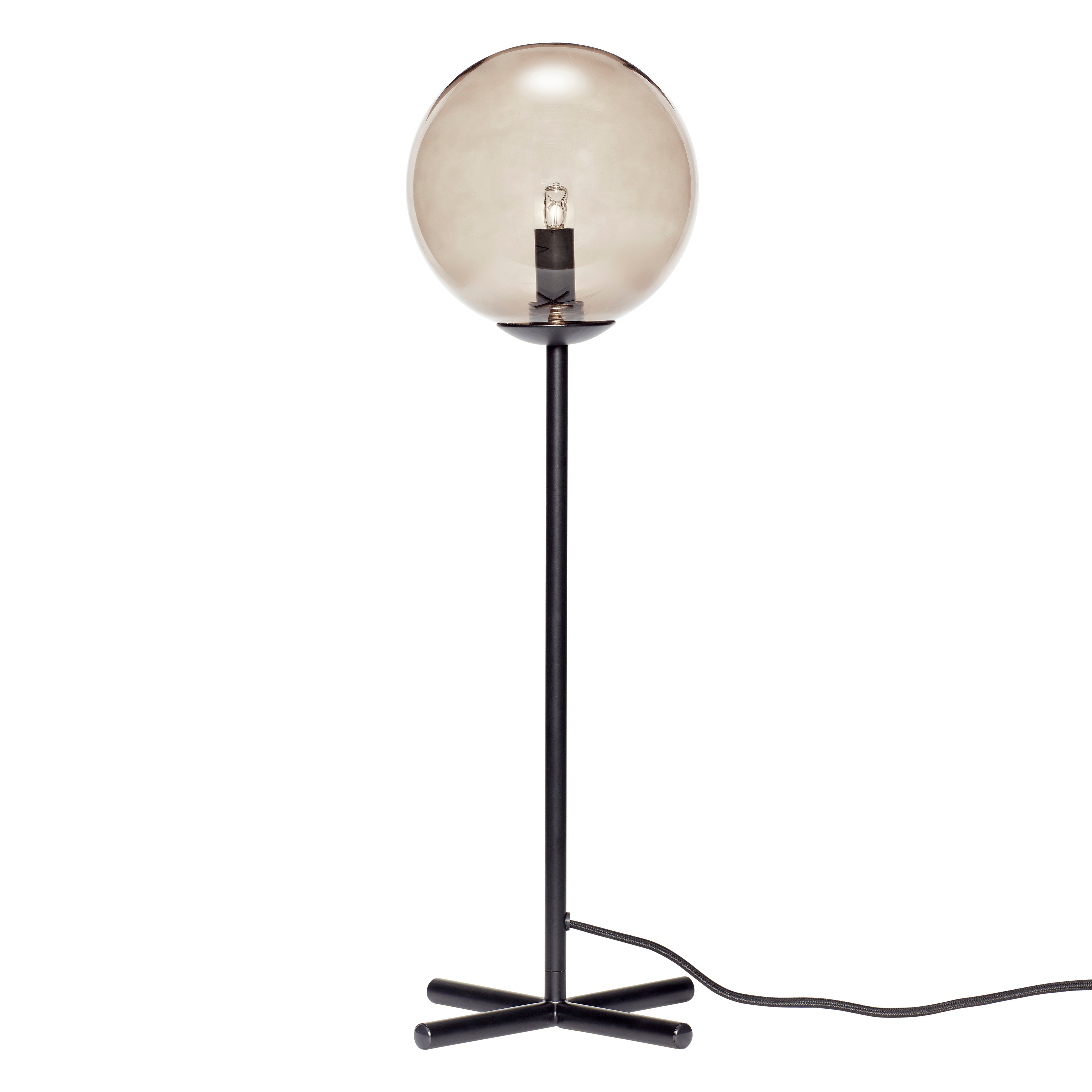 Champ Table Lampe Schwarz/Rauchfarbe - Ø20xh50cm, G9/18W/LED 3W