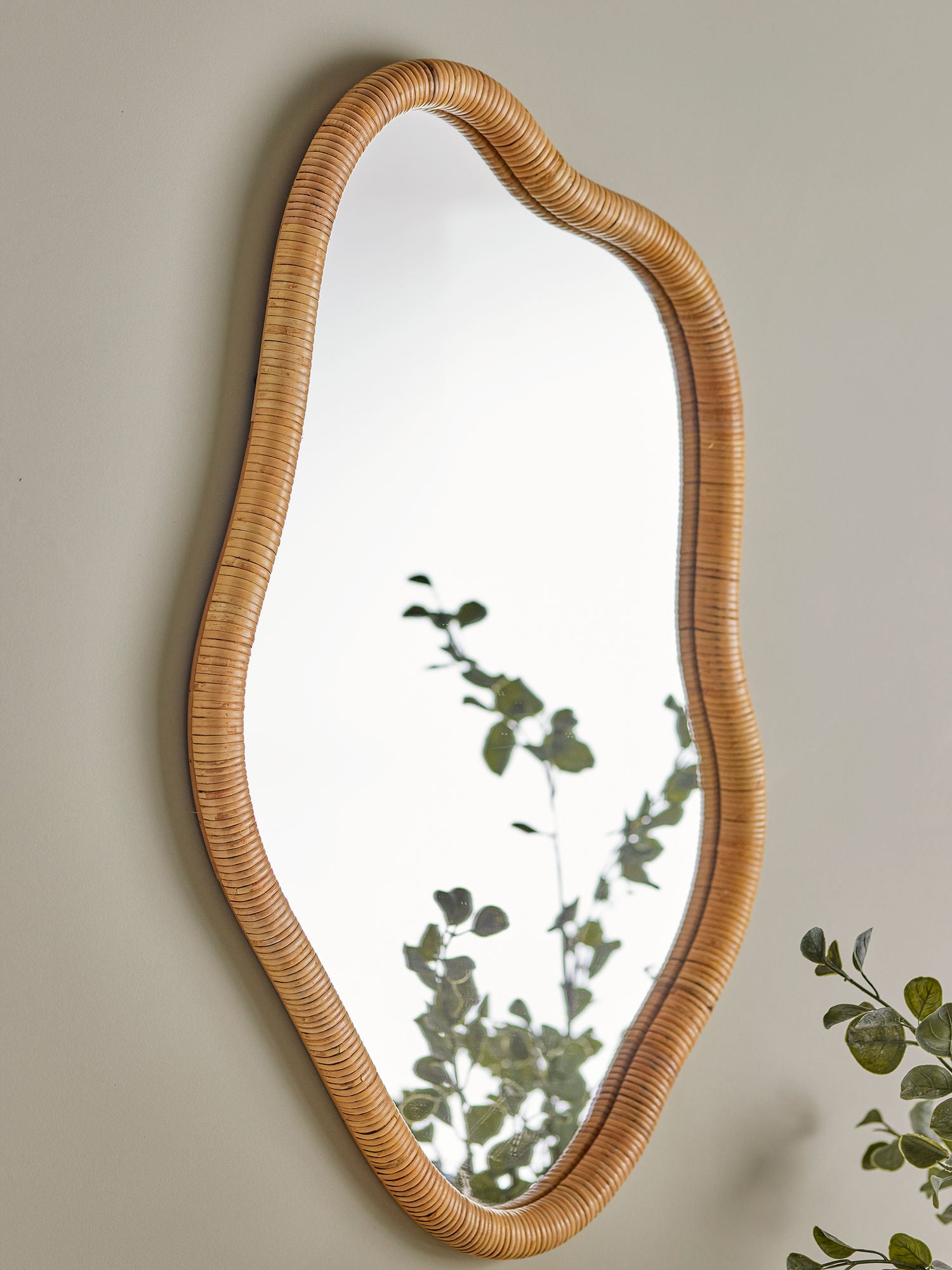 Bloomingville Ashlie Wandspiegel, Natur, Rattan