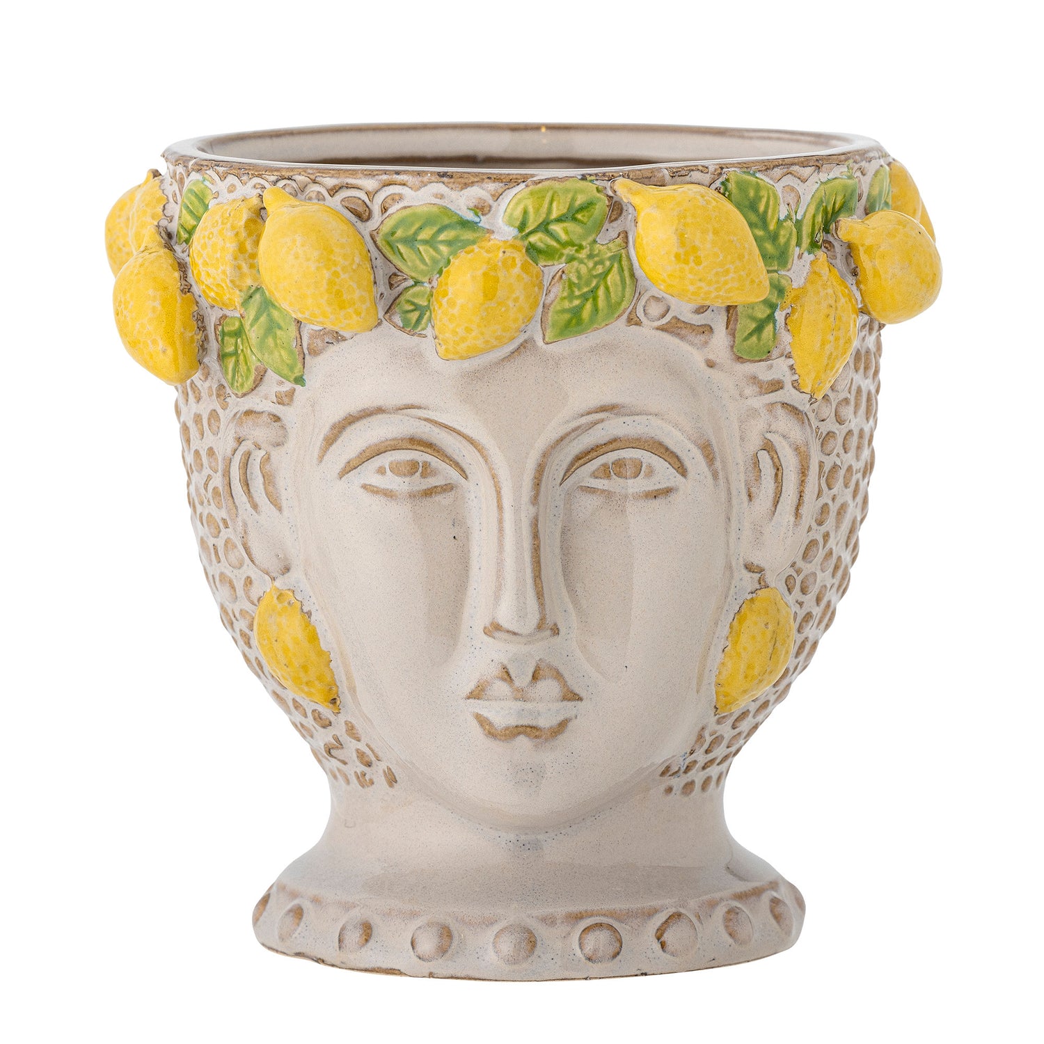 Kreative Kollektion Limone Kräutertopf Hjules, Gelb, Steinzeug