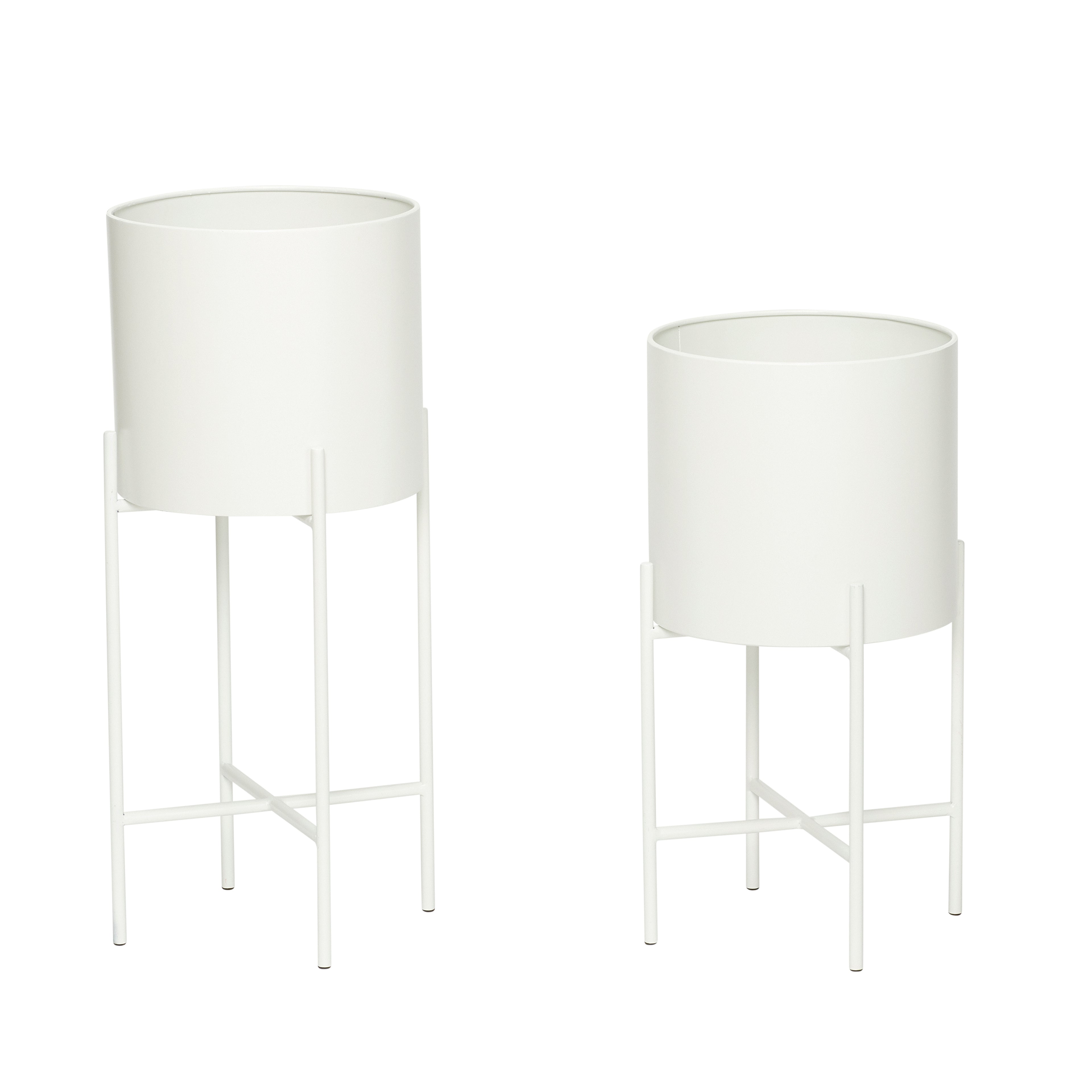 Luftiger Pot weiß (Set von 2) - Ø25xh45, Ø25xh55cm