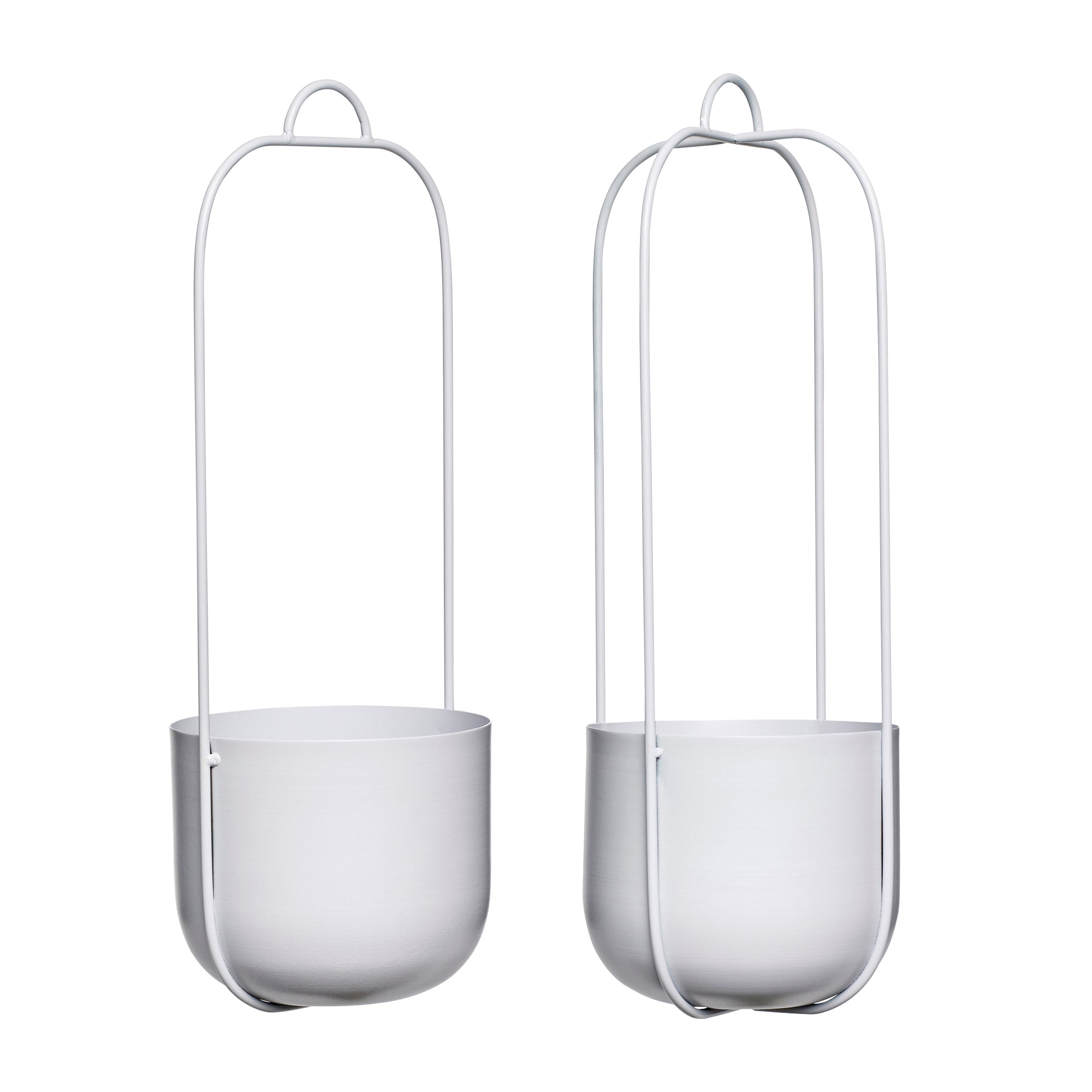Lotus Hanging Pot Hellgrau (Set von 2) - Ø16xh44cm