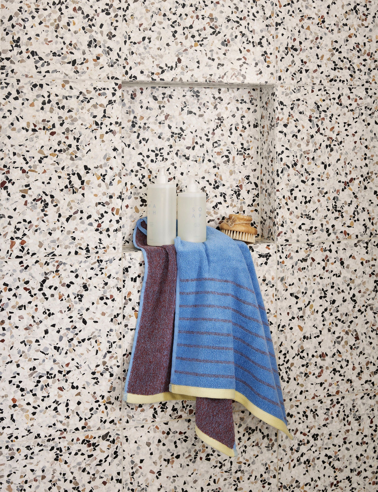 Hübsch -Promenade -Handtuch großes Lila/Blau