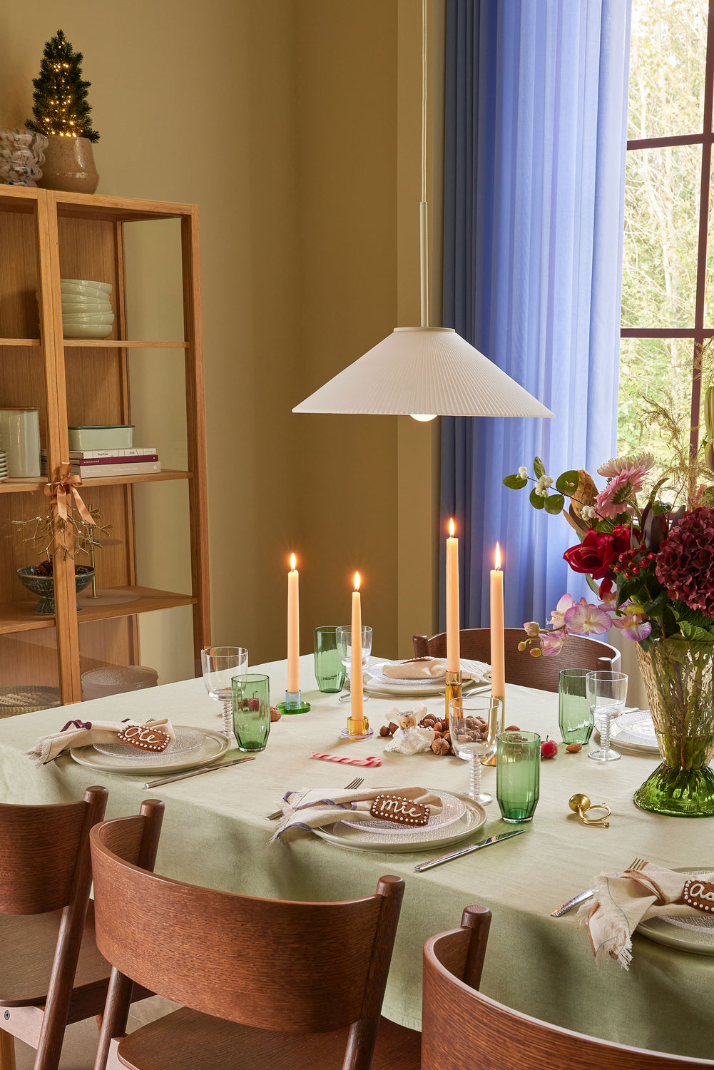 Massive Pendelleuchte Weiß/Sand – ø44xh34cm, E27