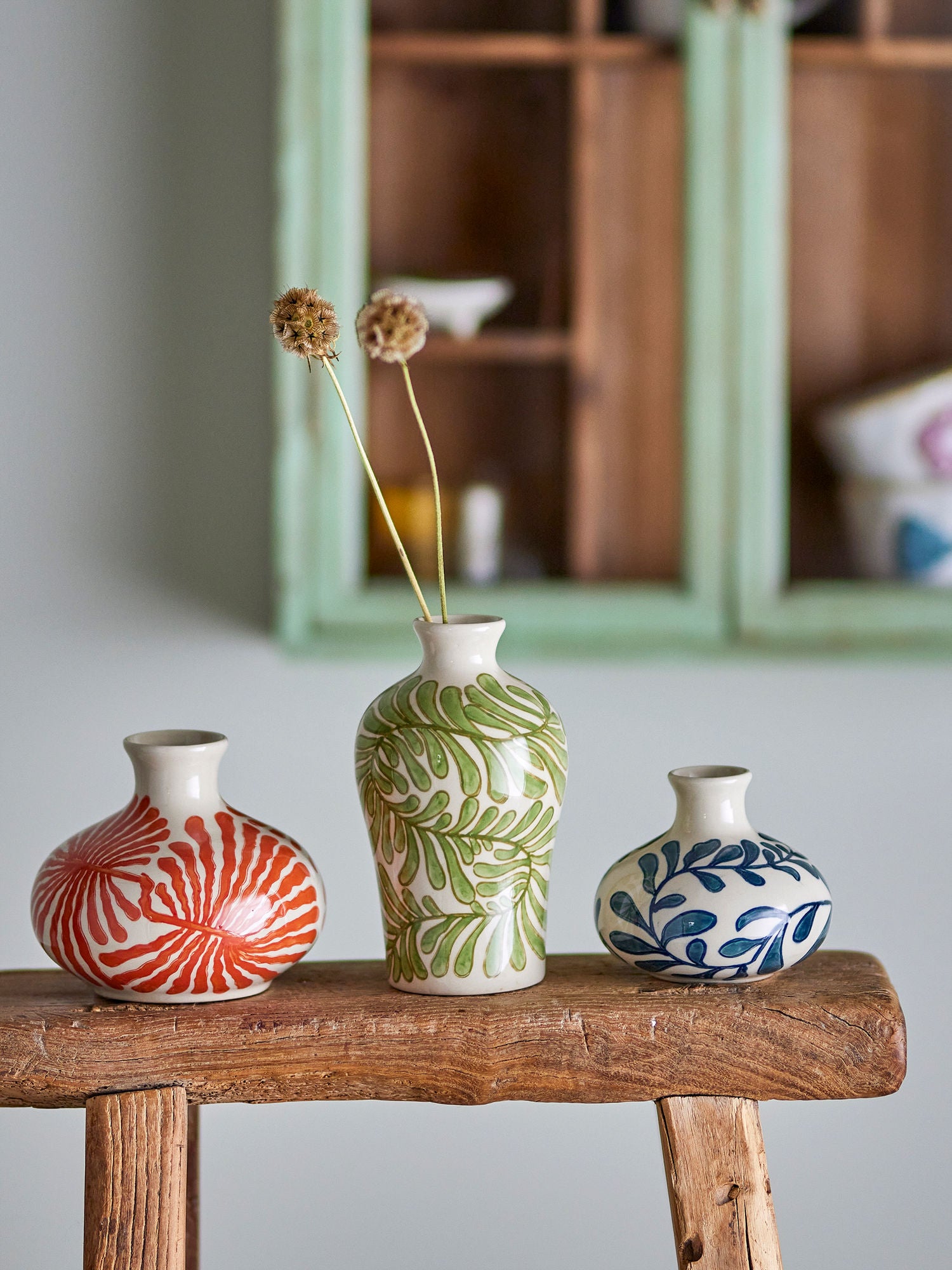 Kreative Kollektion Fauni Vase, Grün, Steinzeug