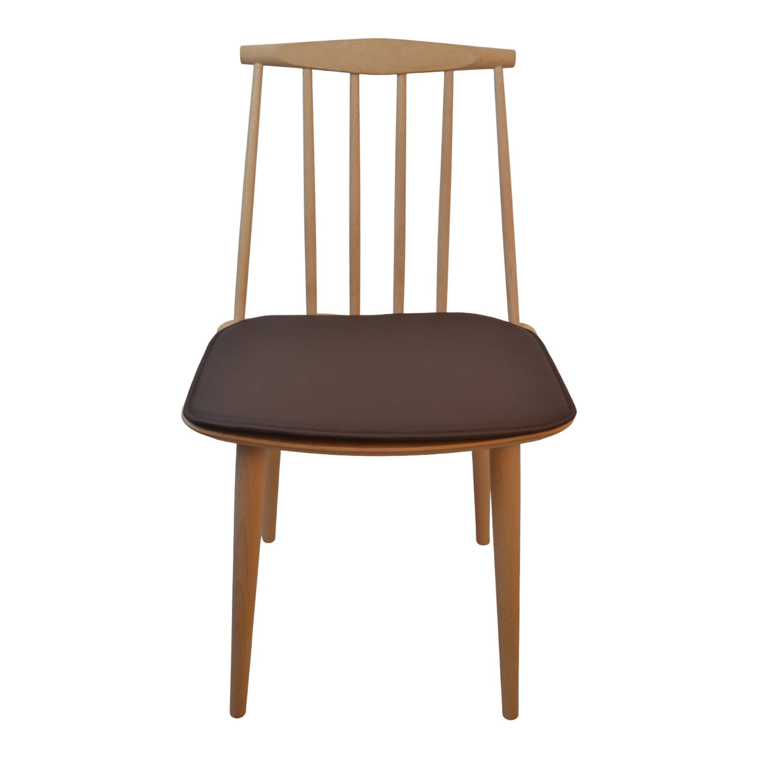 Luxus dunkelbraunes Lederkissen zum Hay J77 (FDB) Stuhl