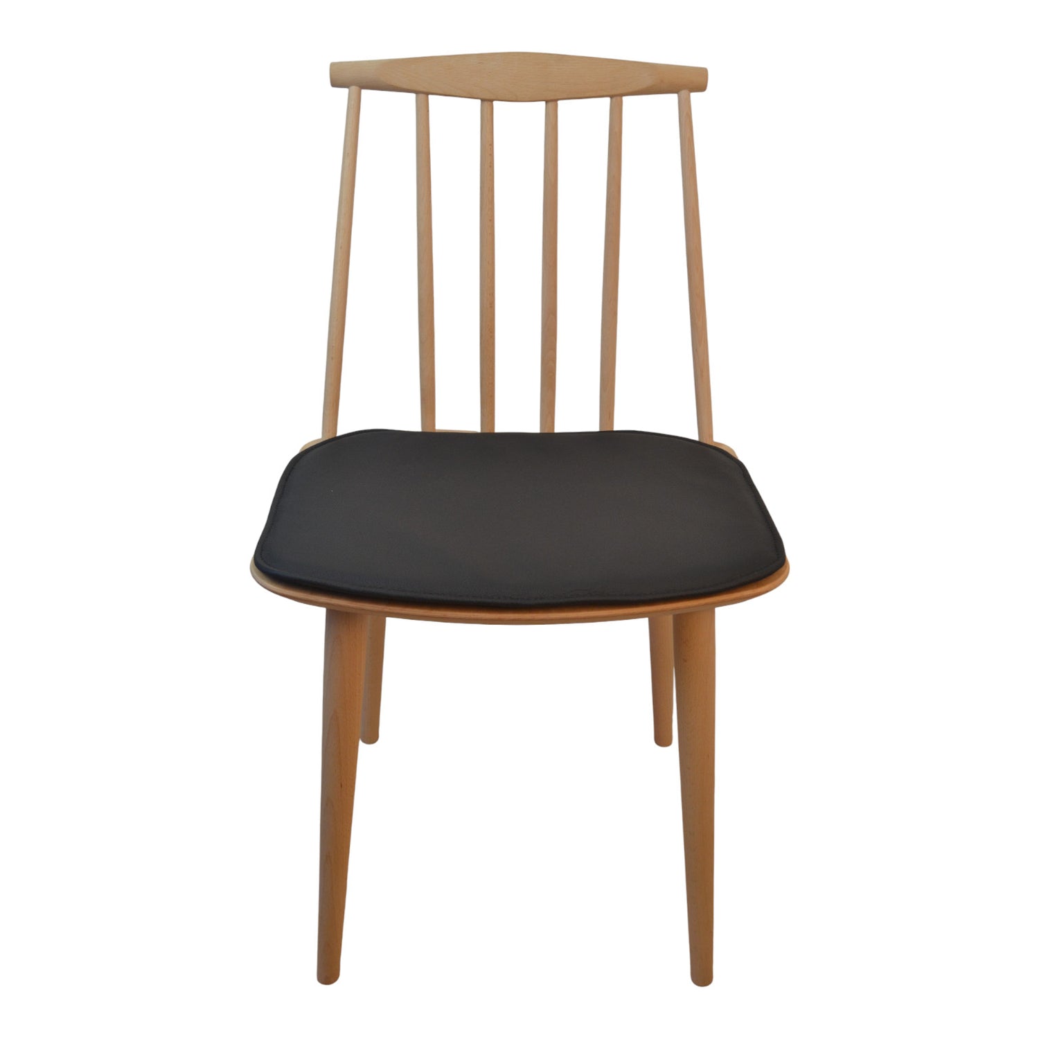 Luxus schwarzes Lederkissen für Hay J77 (FDB) Der Stuhl