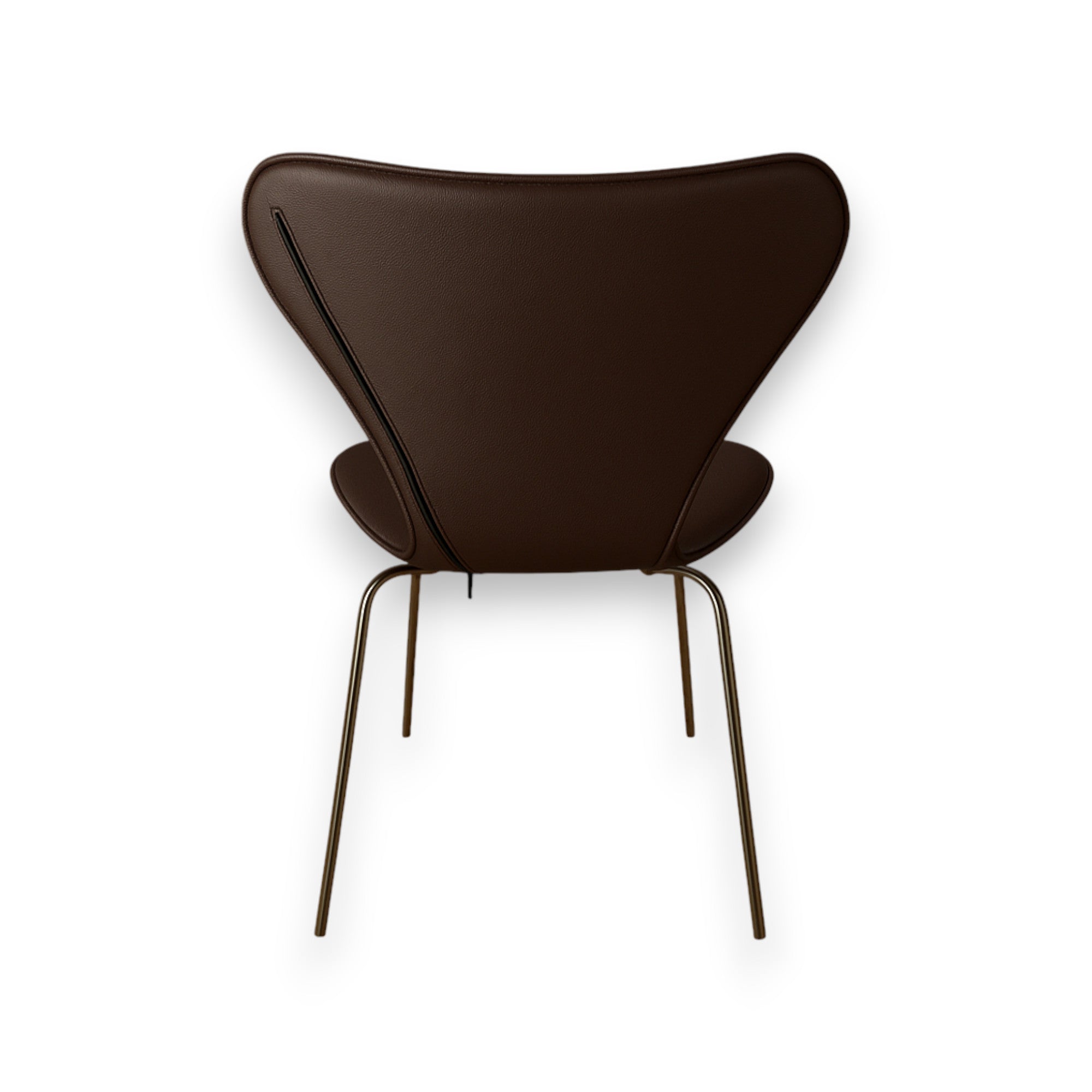 Vollständiger Bezug für Arne Jacobsen 3107 Stuhl aus dunkelbraunem Leder