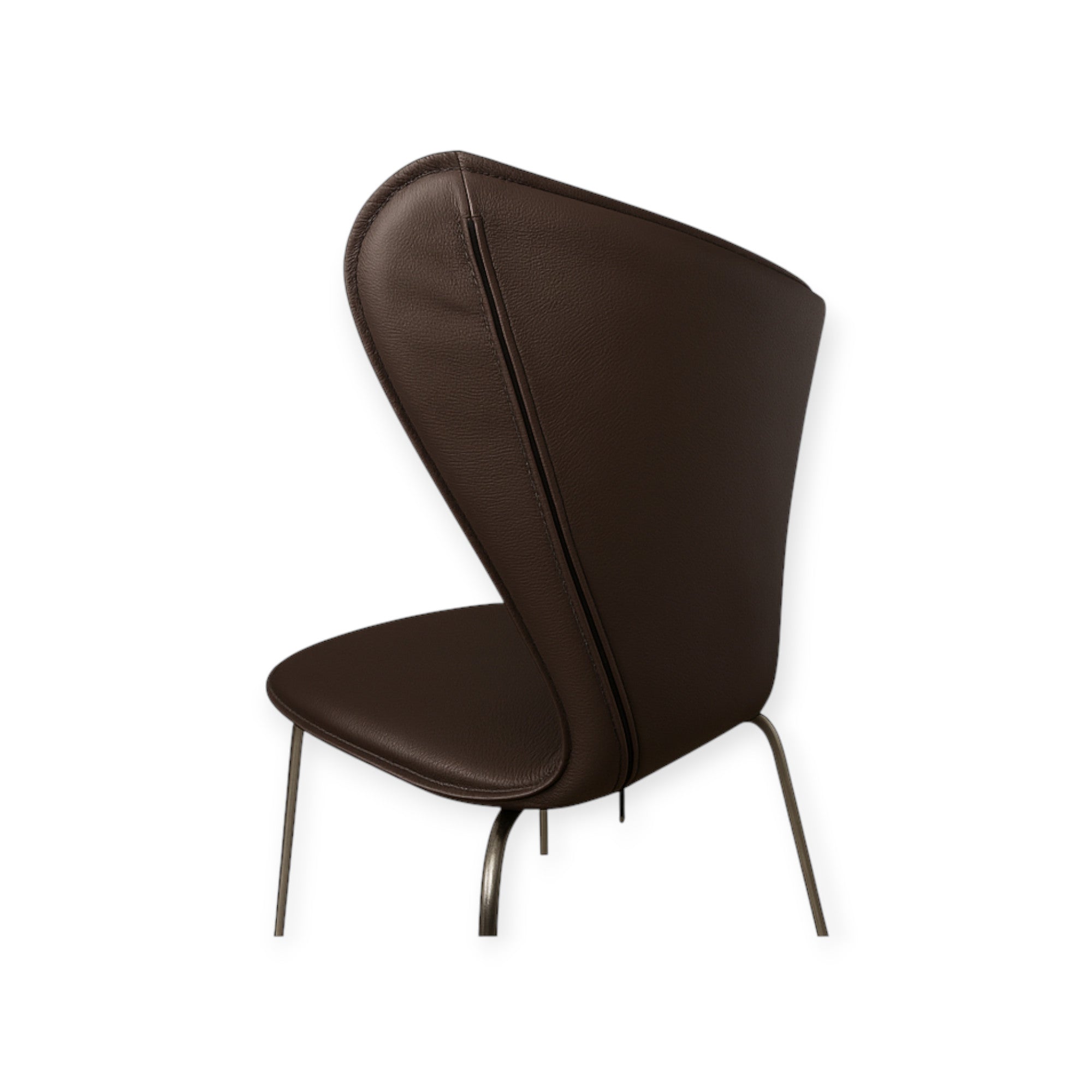 Vollständiger Bezug für Arne Jacobsen 3107 Stuhl aus dunkelbraunem Leder