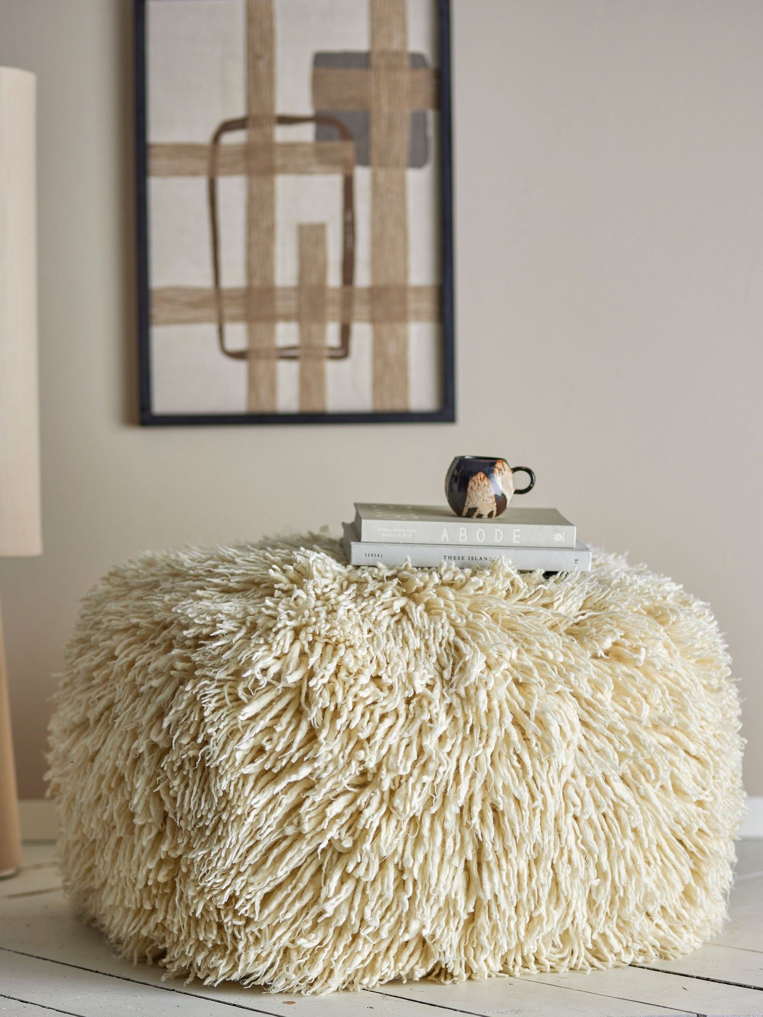 Bloomingville Lomba PUF, Natur, Wolle