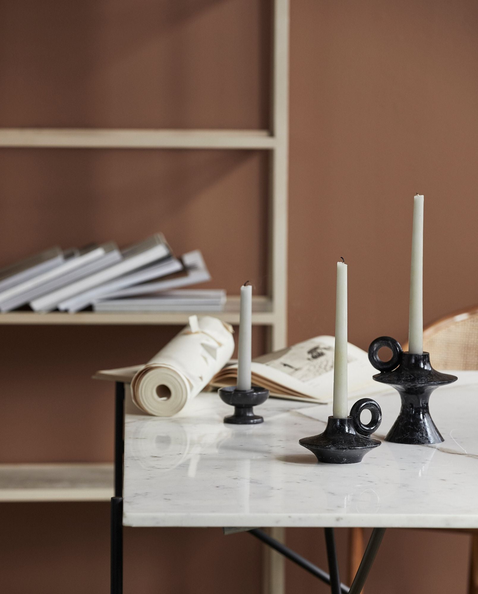 Palawan Candlestick Large - Schwarz