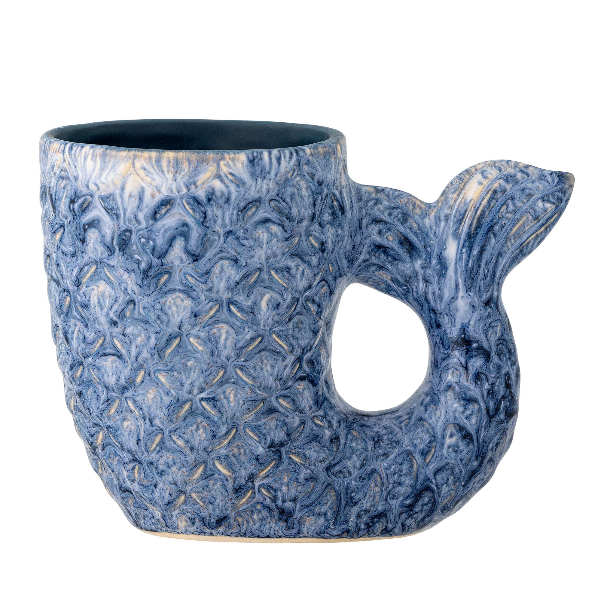 Kreative Kollektion Ariella Vase, Blau, Steinzeug