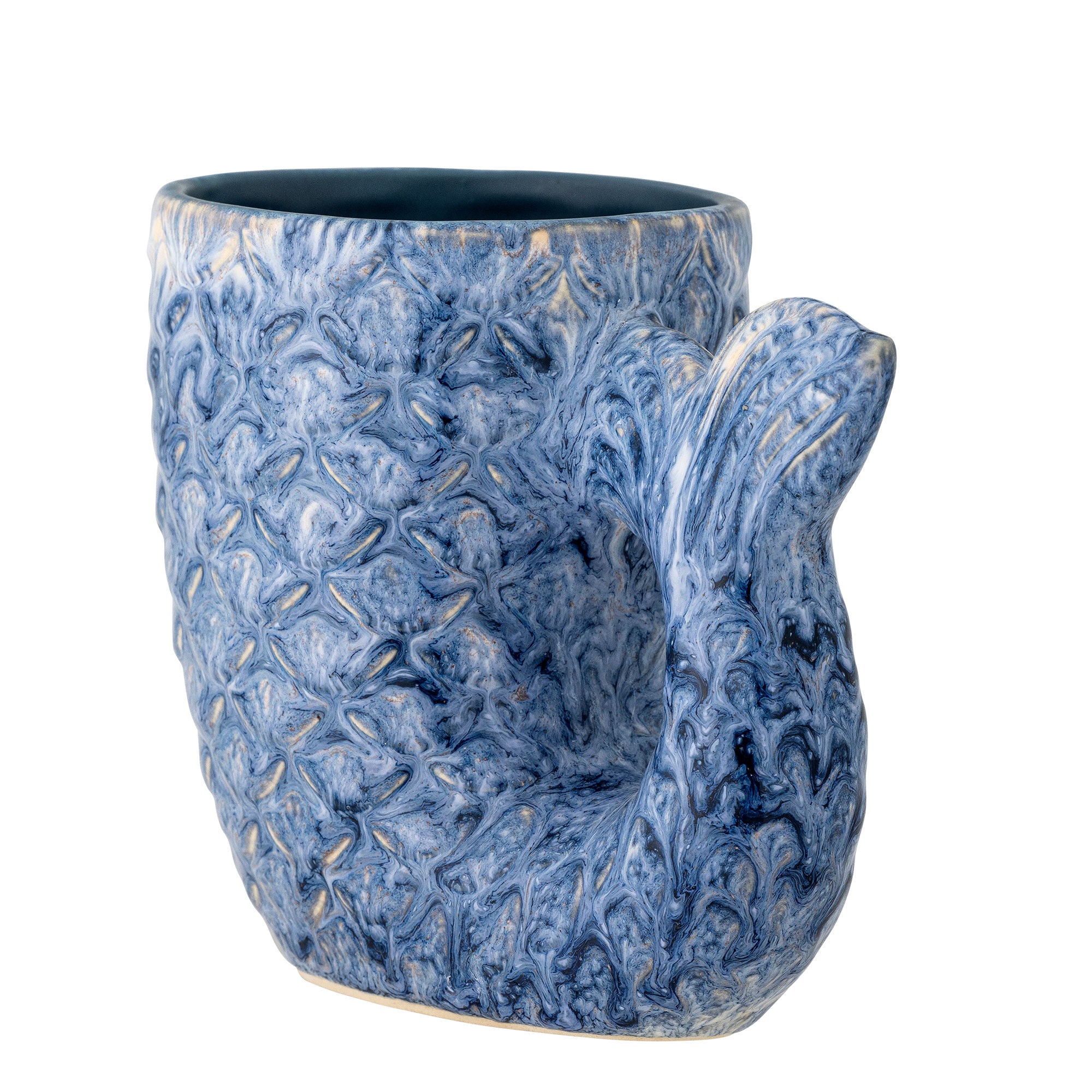 Kreative Kollektion Ariella Vase, Blau, Steinzeug