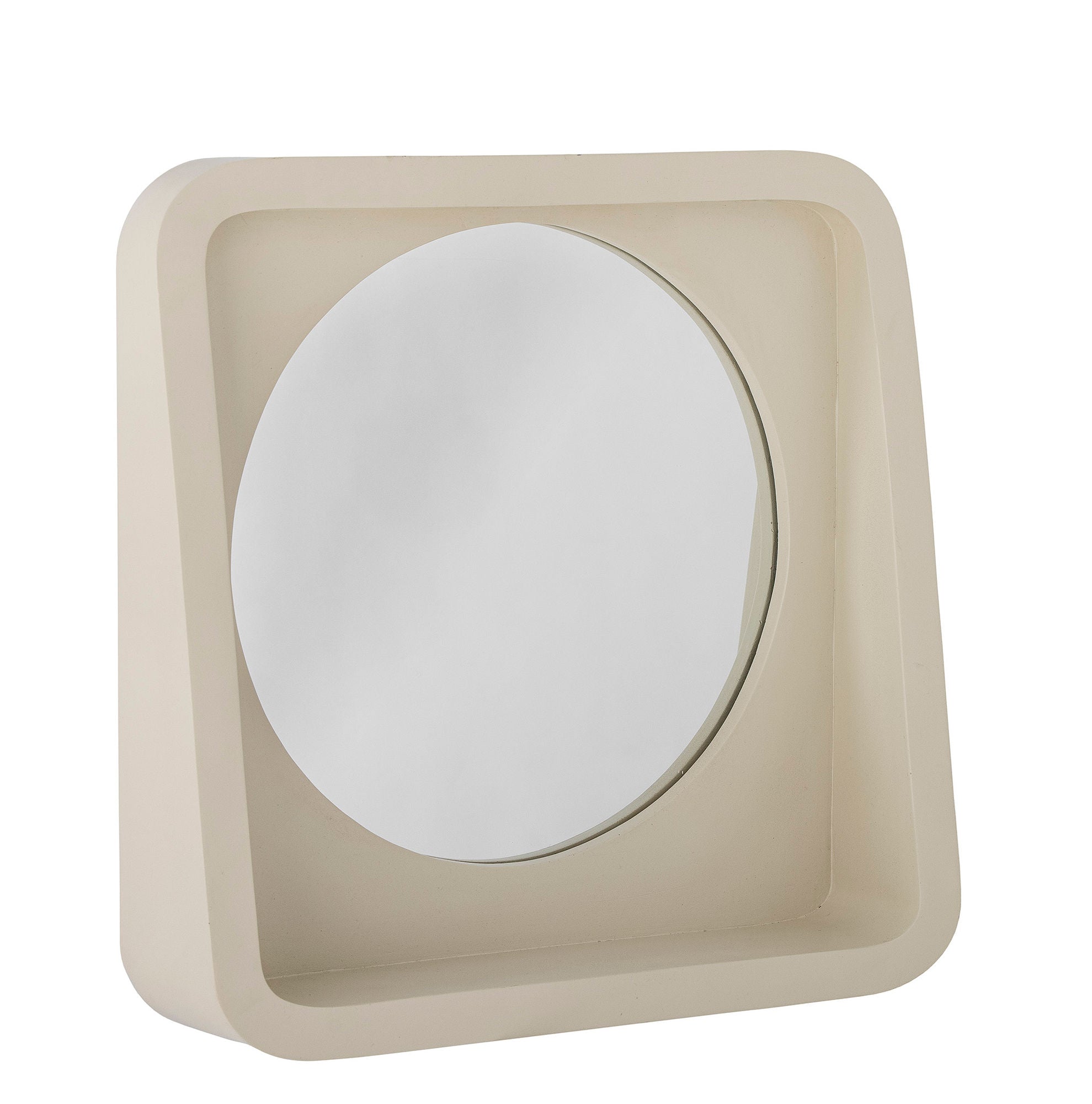 Bloomingville Phoebe Spiegel mit Regal, Natur, Polyresin