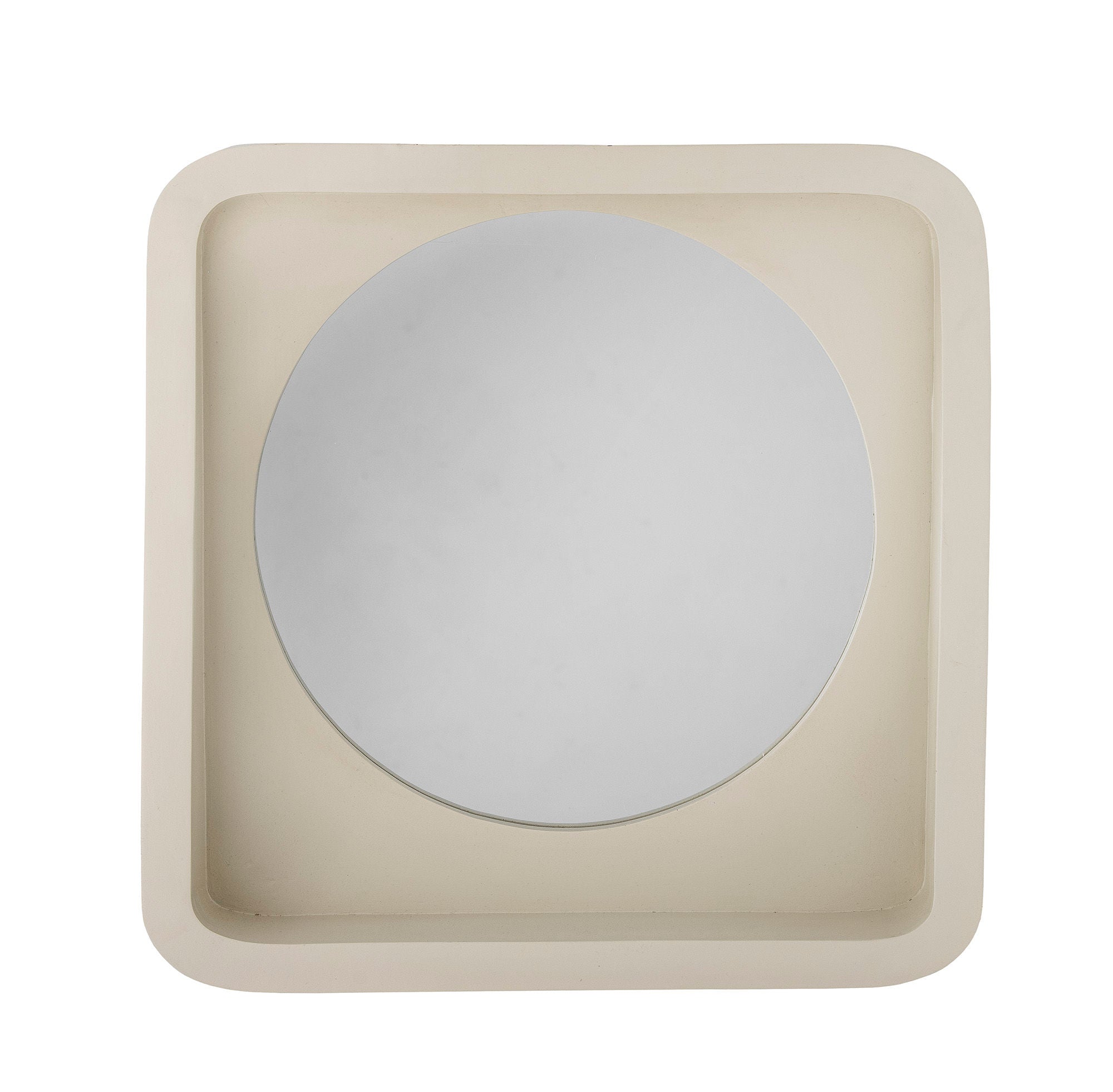 Bloomingville Phoebe Spiegel mit Regal, Natur, Polyresin