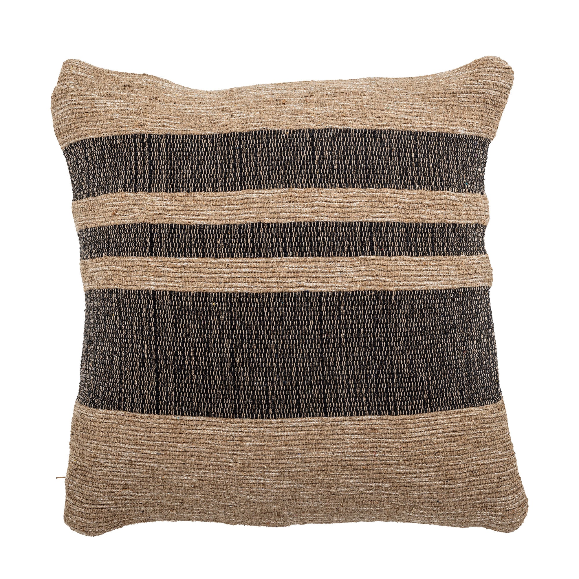 Bloomingville Temi Kissen, schwarz, recycelte Baumwolle