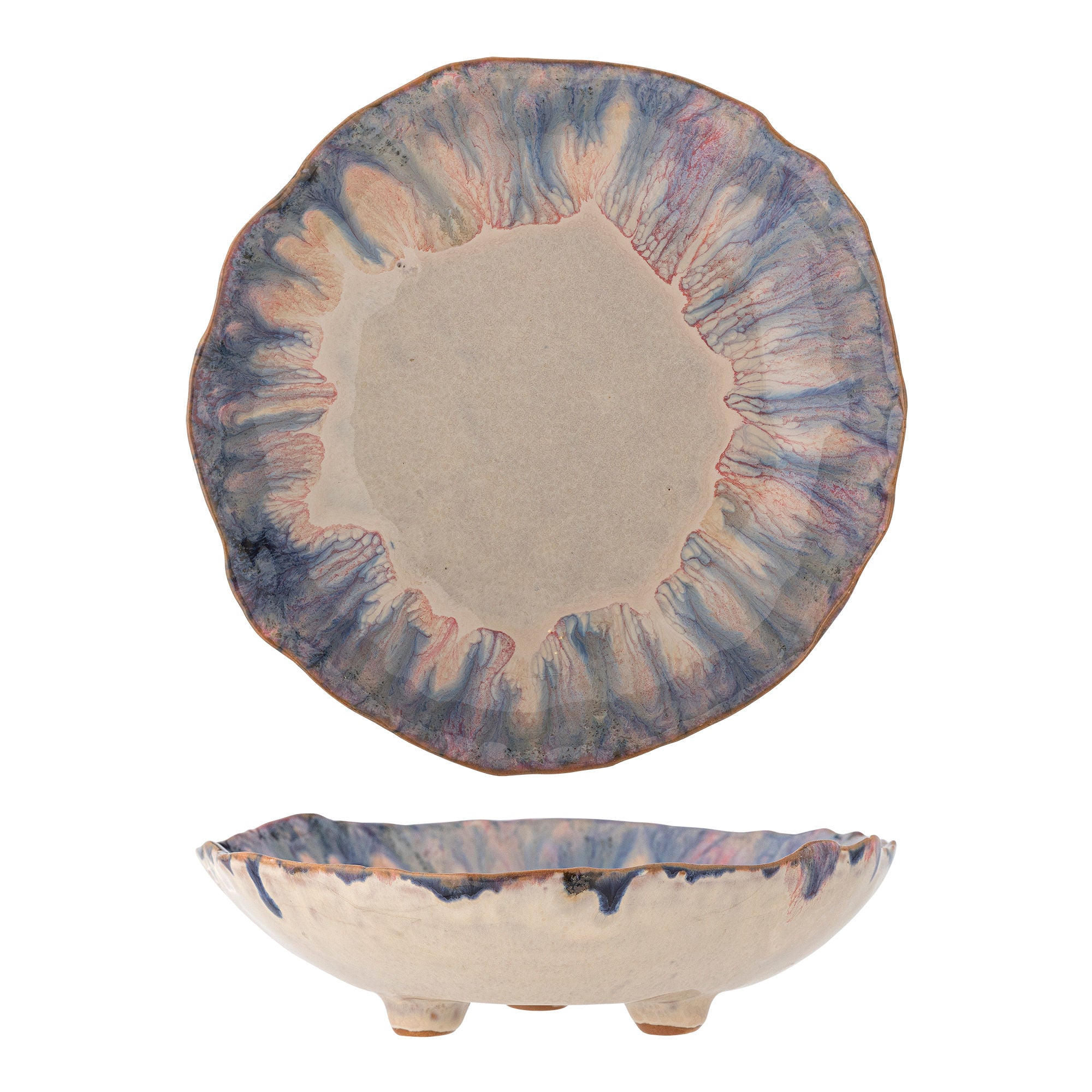 Bloomingville Amalia Bowl, Blau, Steinzeug