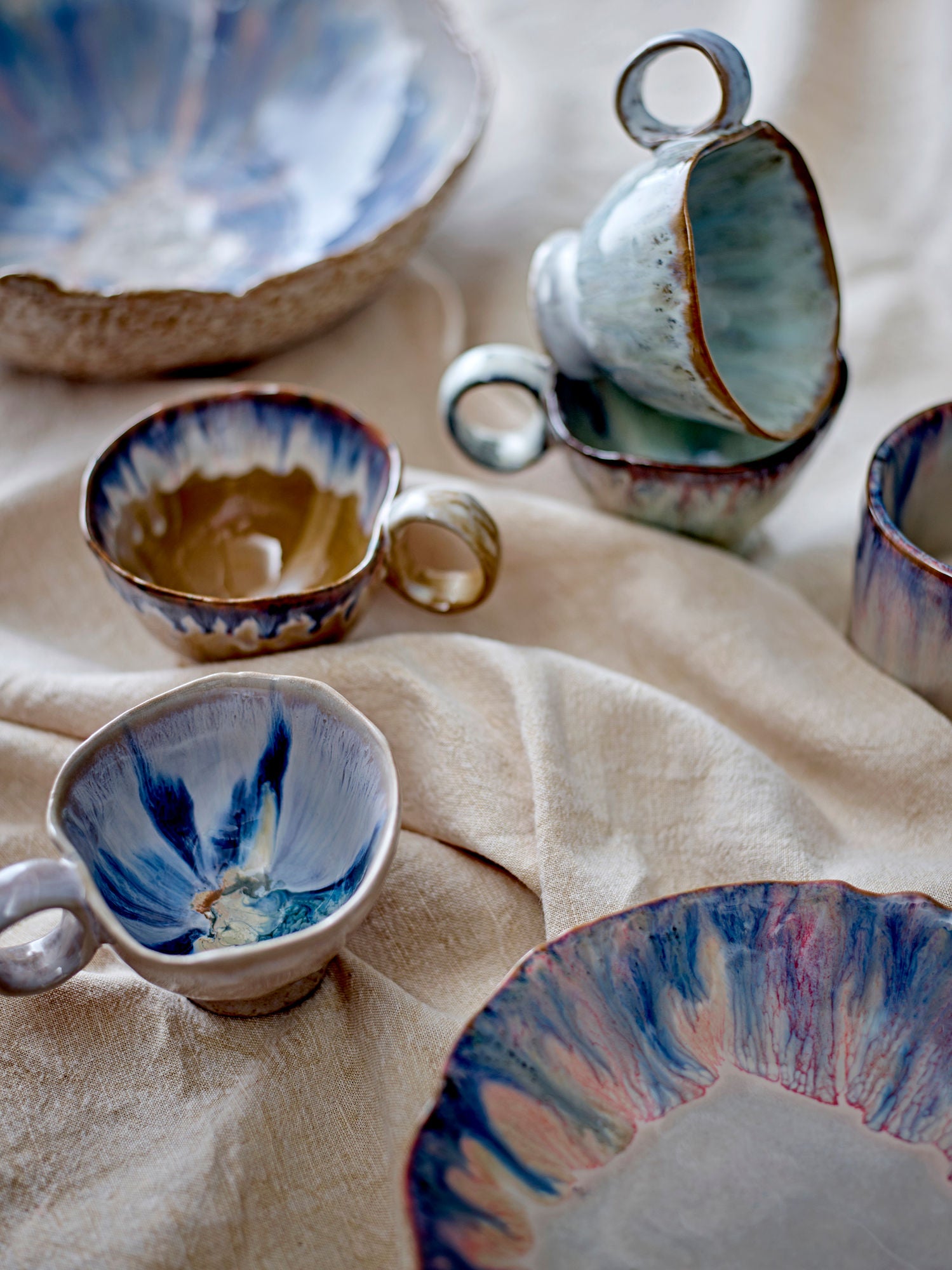 Bloomingville Amalia Bowl, Blau, Steinzeug