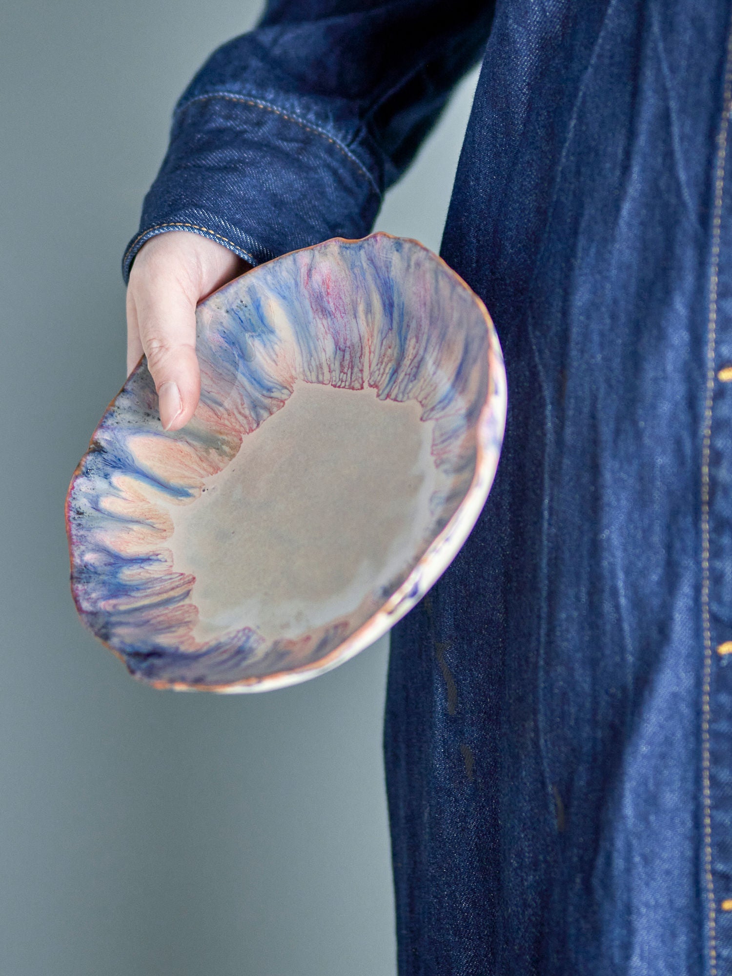 Bloomingville Amalia Bowl, Blau, Steinzeug