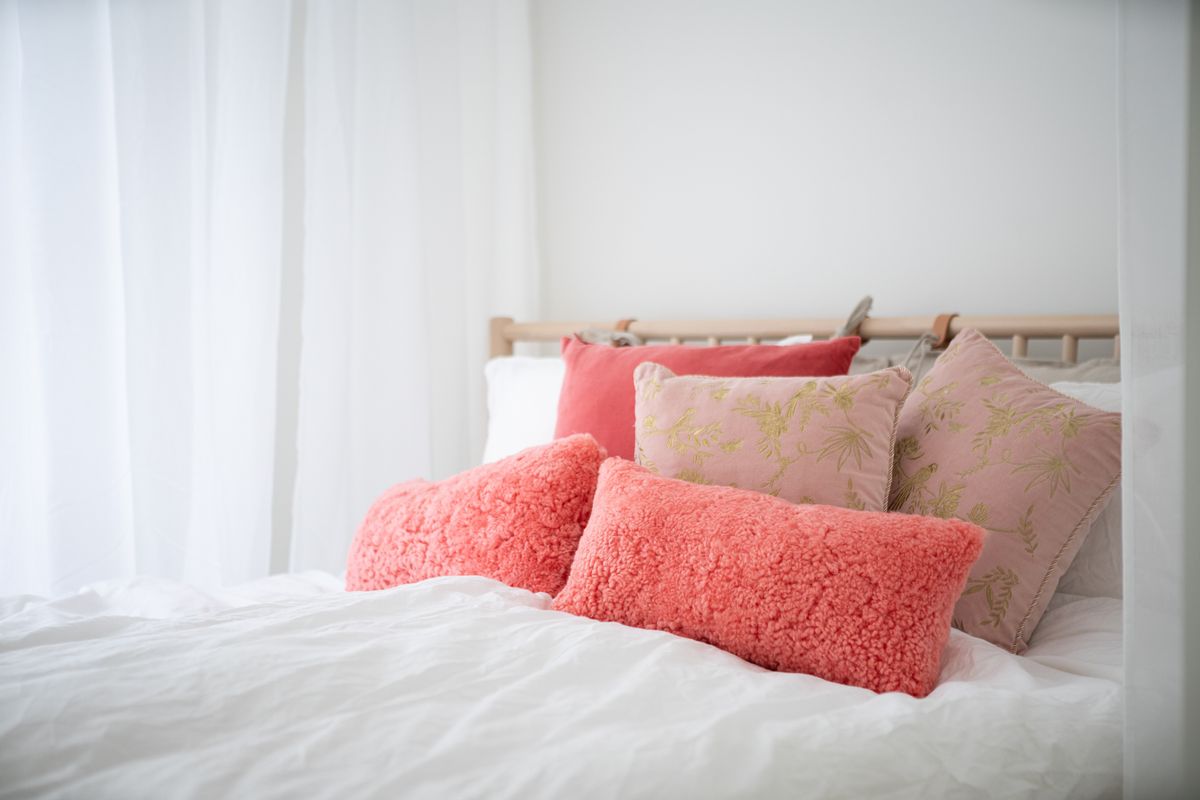 Lammfellkissen | Kurzhaarig | Neuseeland | Doppelseitig | 30x60 cm