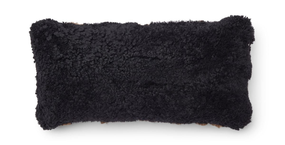 Zebra-Lammfellkissen | Kurzhaarig | Neuseeland | Doppelseitig | 30x60 cm