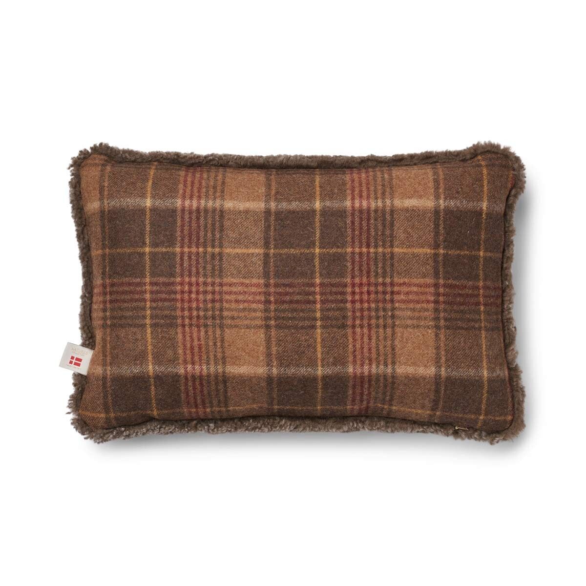Karierte Sammlung | Wollkissen | Kurzhaarig | 34x52cm