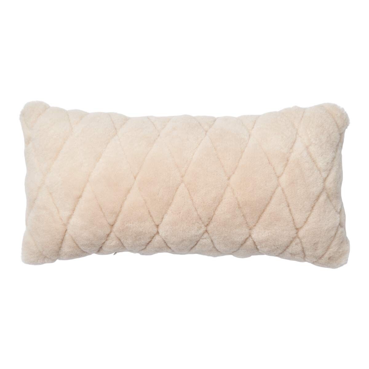 Blattkissen | Lammfell | Moccasin | Doppelt -seitens | Neuseeland | 28x56 cm