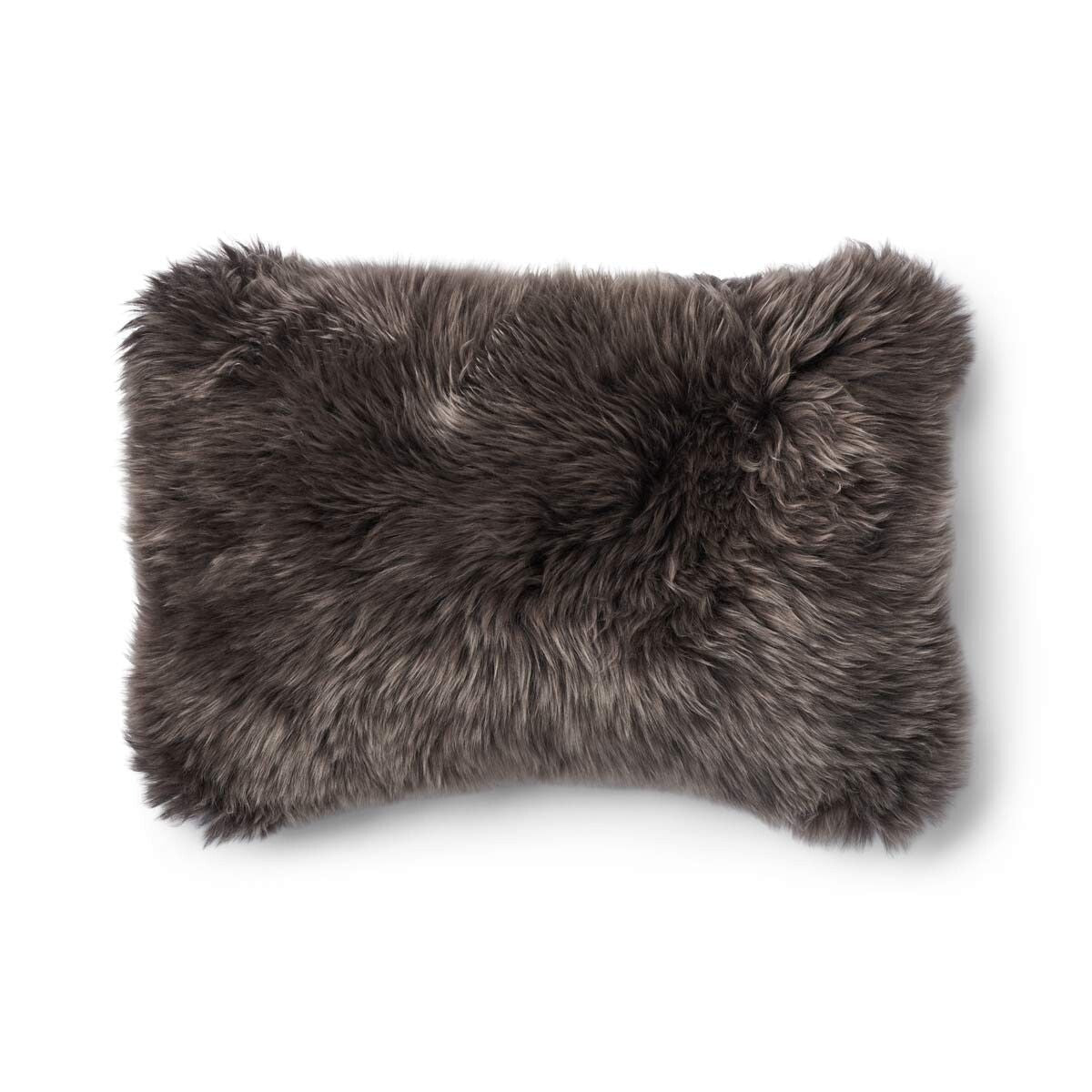 Karierte Sammlung | Wollkissen | Langhaarig | 34x52cm