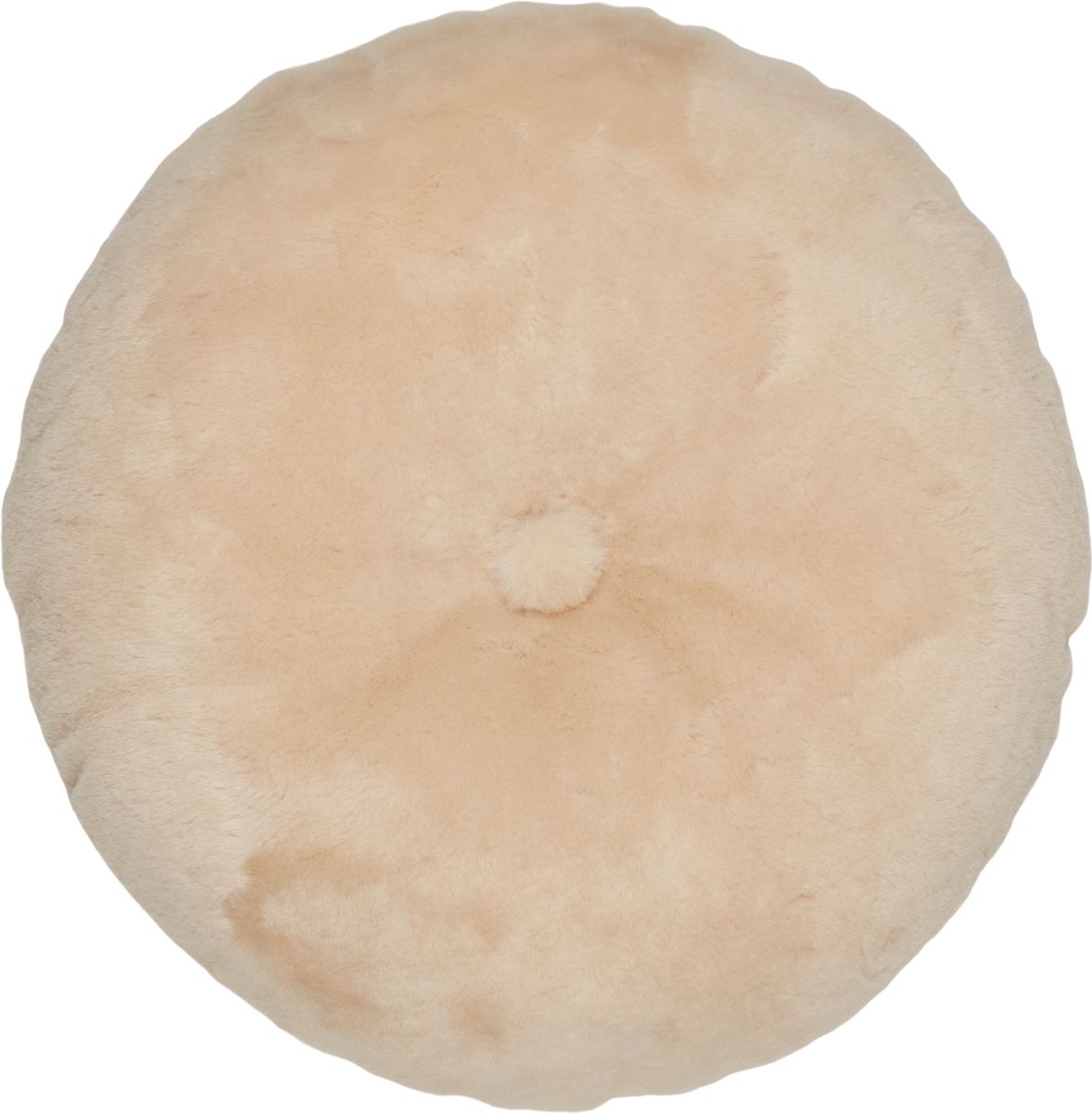 Lammfellkissen | Mokassin | Doppelseitig | Ø45 cm