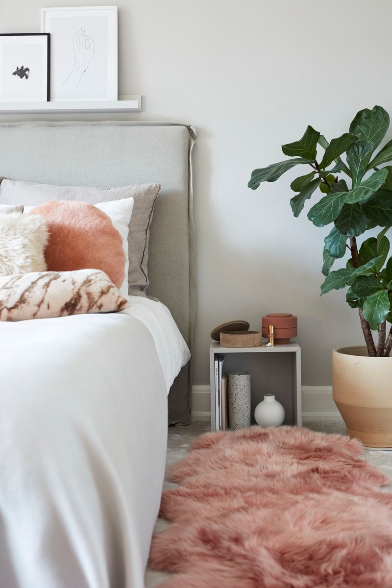 Lammfellkissen | Samt | Mokassin | Doppelseitig | Ø45 cm & Ø62 cm