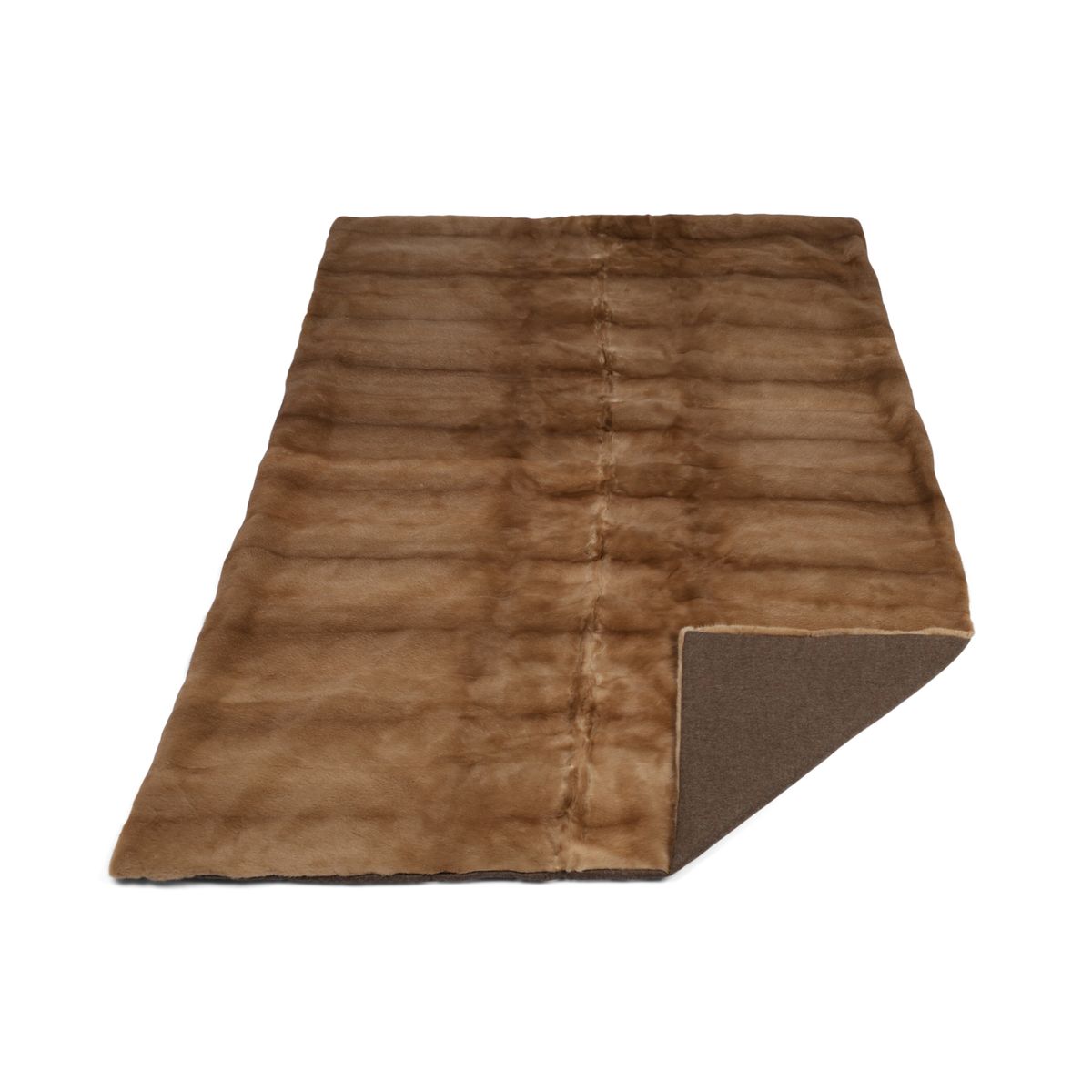 Nerz kariert | Rückseite aus Kaschmir | Rotglühen | 200x125 cm