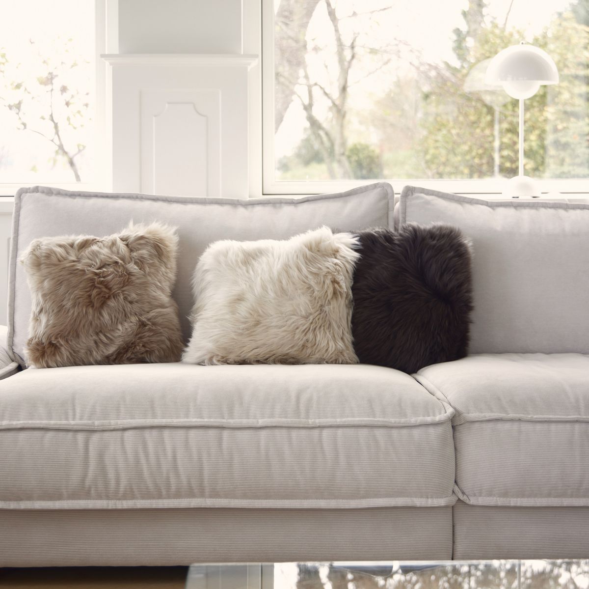 Lammfellkissen | Langhaarig | Neuseeland | 35x35 cm