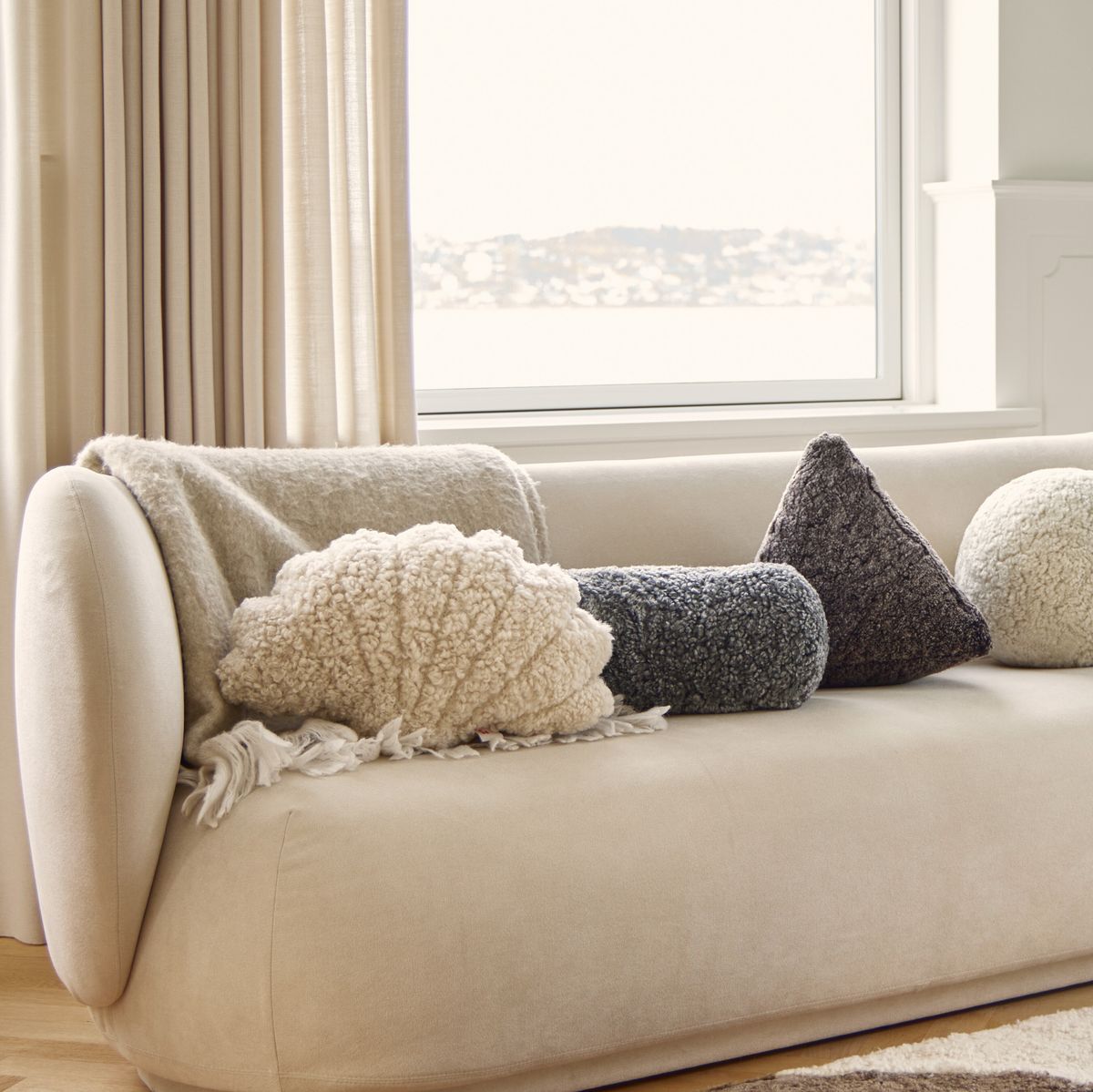 Muschelkissen | Kurzhaarig | Neuseeland