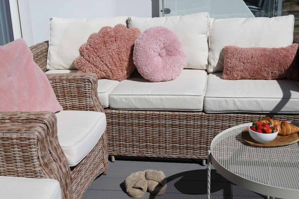 Lammfellkissen | Kurzhaarig | Neuseeland | Doppelseitig | 30x60 cm