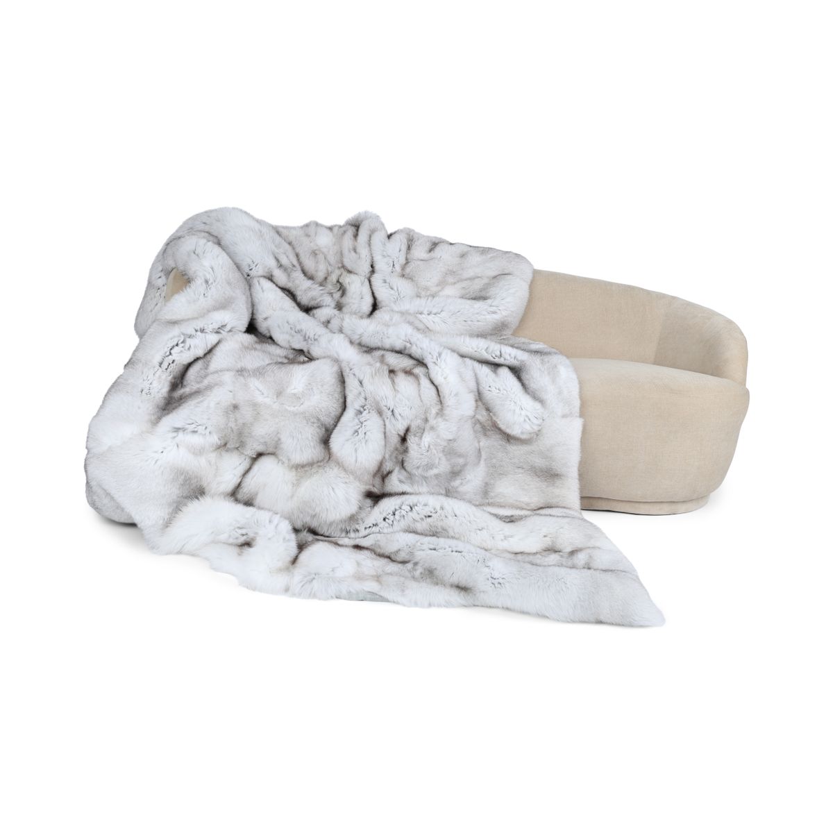 Premium Teppich aus Fuchs | Rückseite aus Kaschmir | Blauer Fuchs | 230x320cm