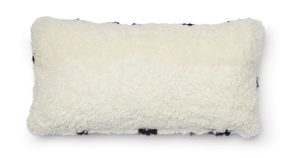 Zebra-Lammfellkissen | Kurzhaarig | Neuseeland | Doppelseitig | 30x60 cm