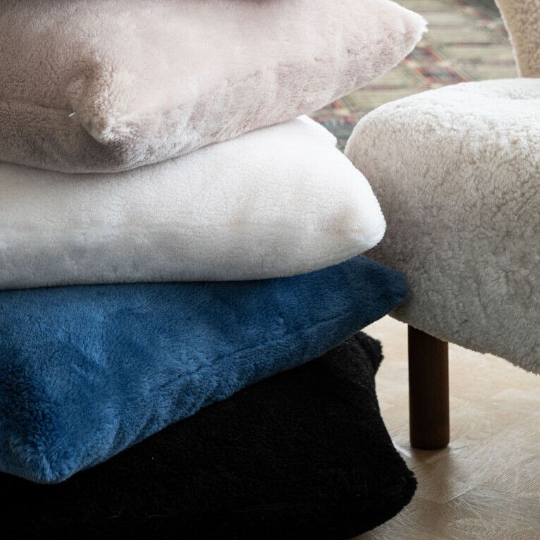 Lammfellkissen | Mokassin | Doppelseitig | 40x40 cm