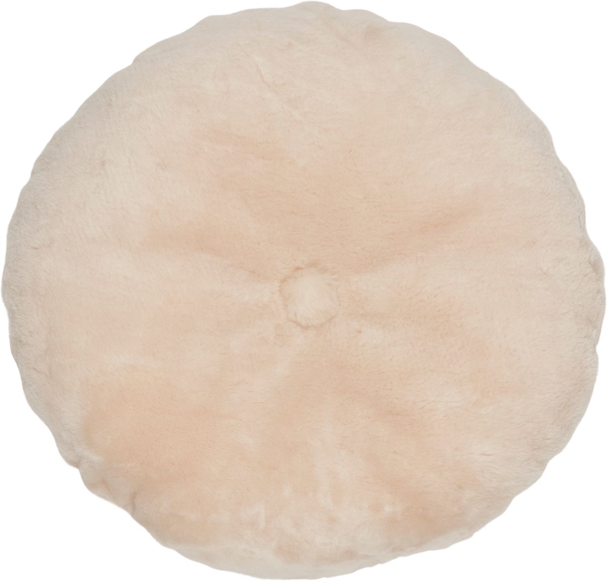 Lammfellkissen | Mokassin | Doppelseitig | Ø45 cm