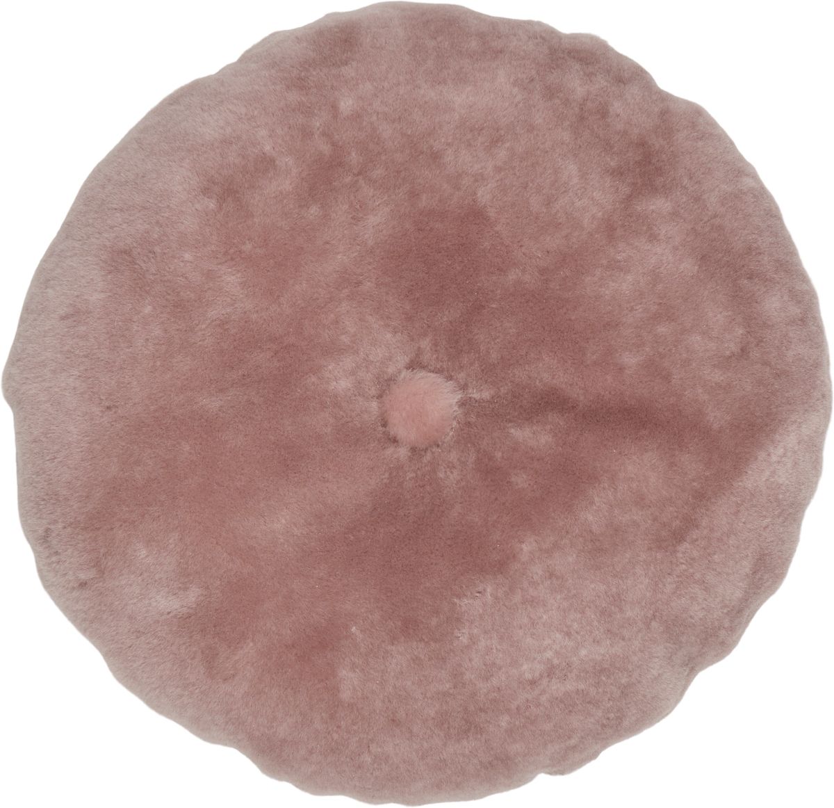 Lammfellkissen | Mokassin | Doppelseitig | Ø45 cm
