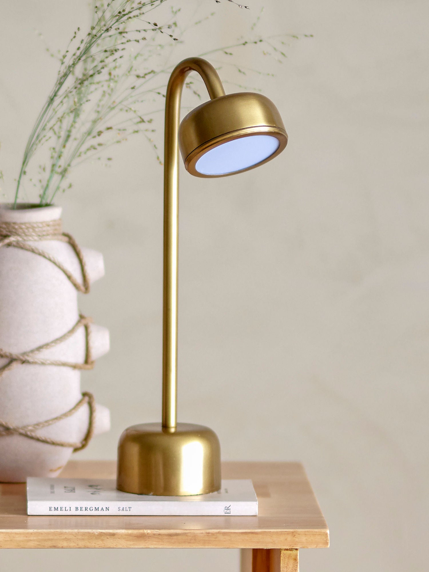 Bloomingville Nico Tragbare Lampe, wiederaufladbar, Messing, Metall