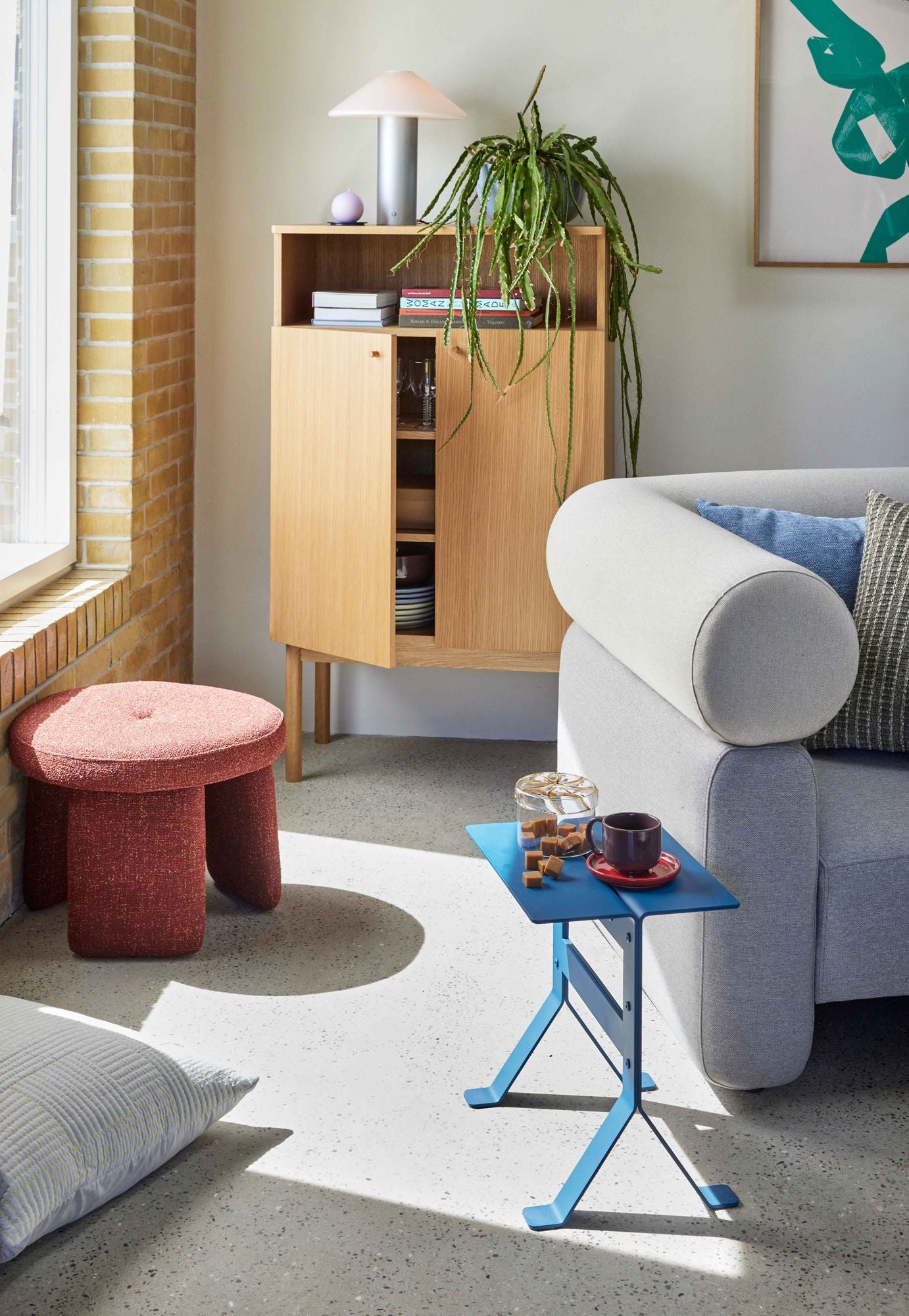 Hübsch Rocco PUF rot