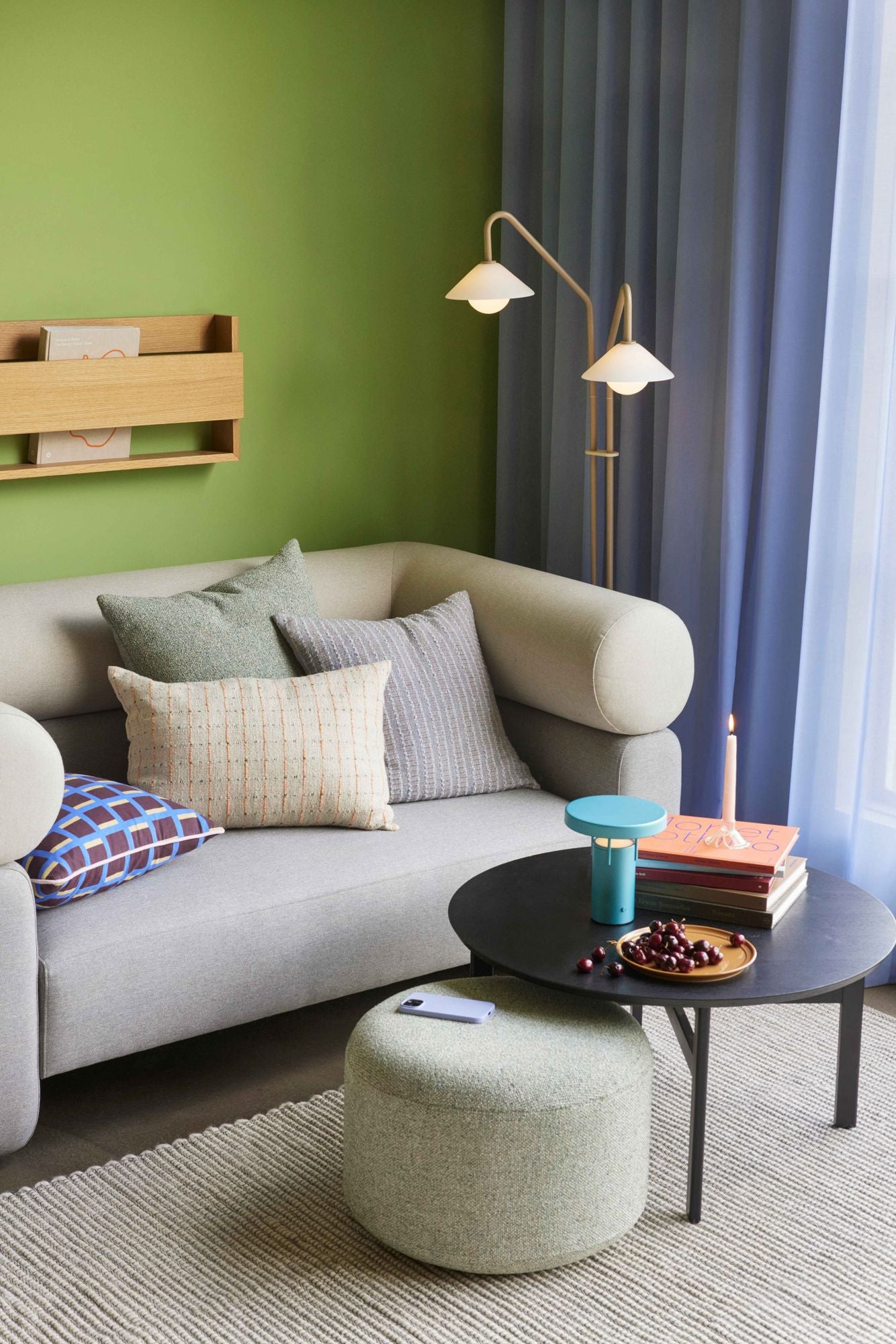 Hübsch Marshmellow Pouf Small Hellgrün