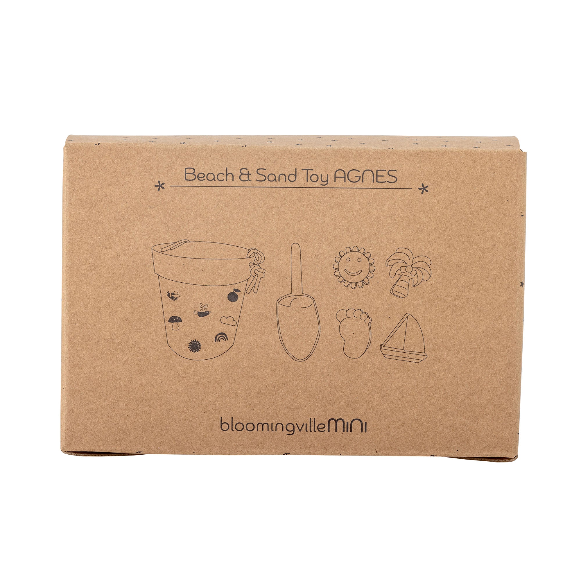 Bloomingville Mini Agnes Strand und Sandkass Spielzeug, Natur, Silikon