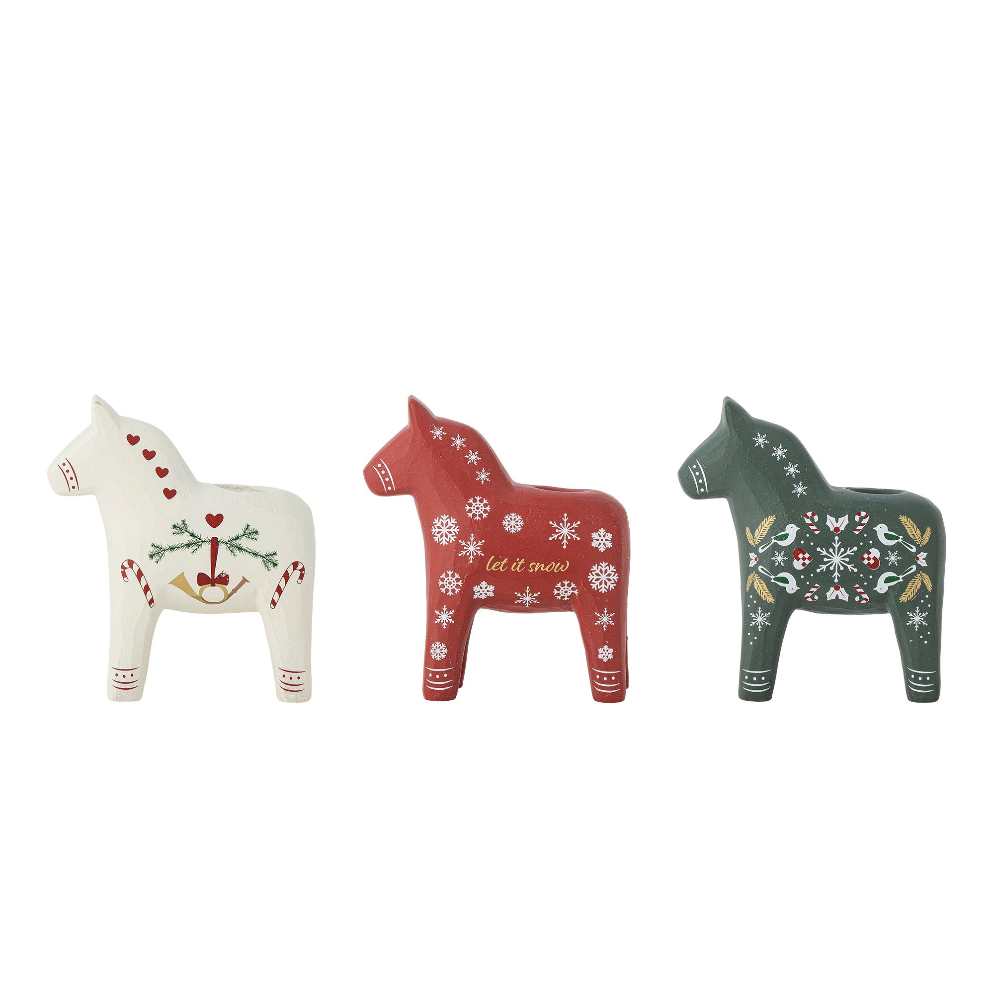 Bloomingville Siffer Candlestick, Rot, Polyresin