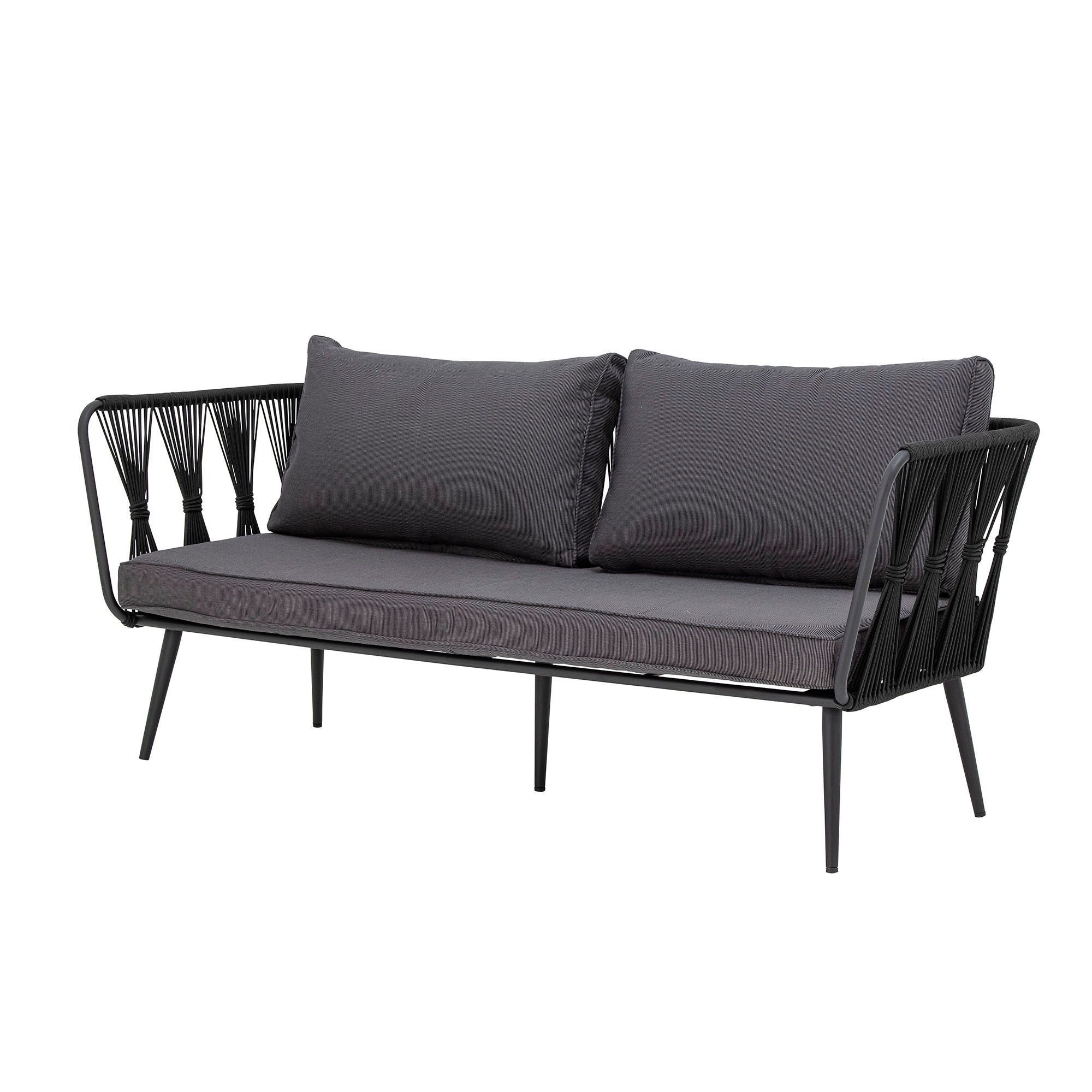 Bloomingville Pavon feuerresistentes Sofa, Schwarz, Metall